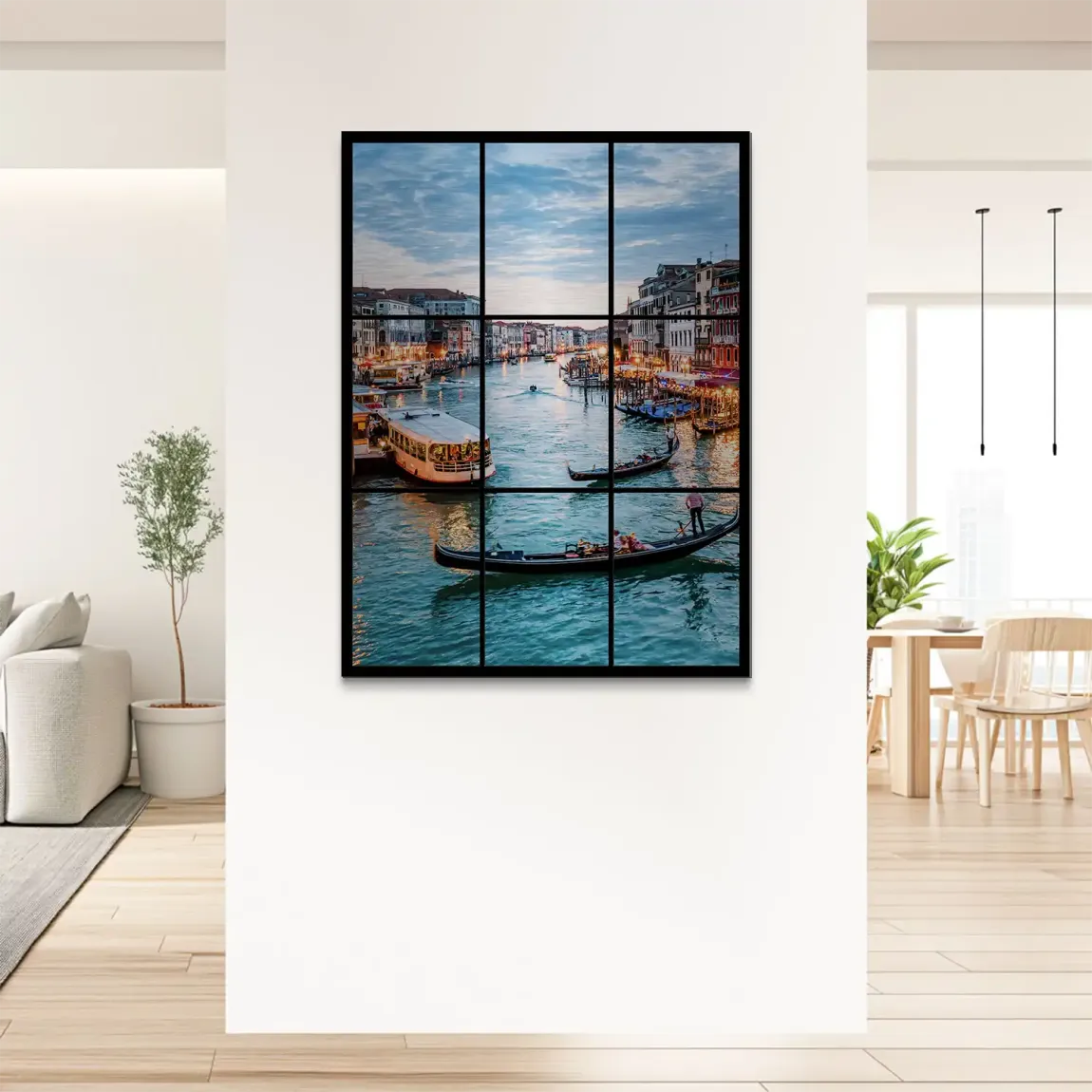 Lichter von Venedig Alu Gebürstet Bild