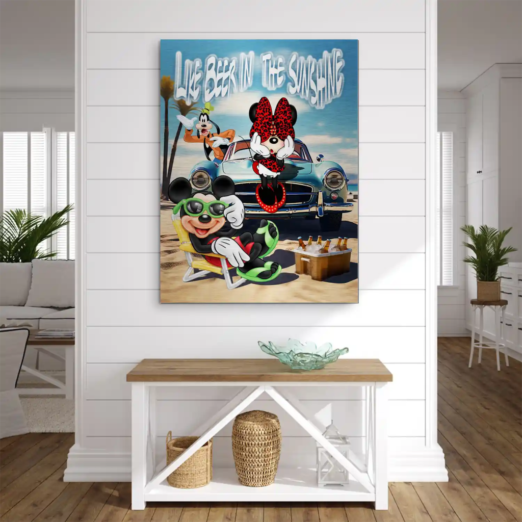 Micky & Minnie Maus like Beer Aludibond Gebürstet INGALERIE