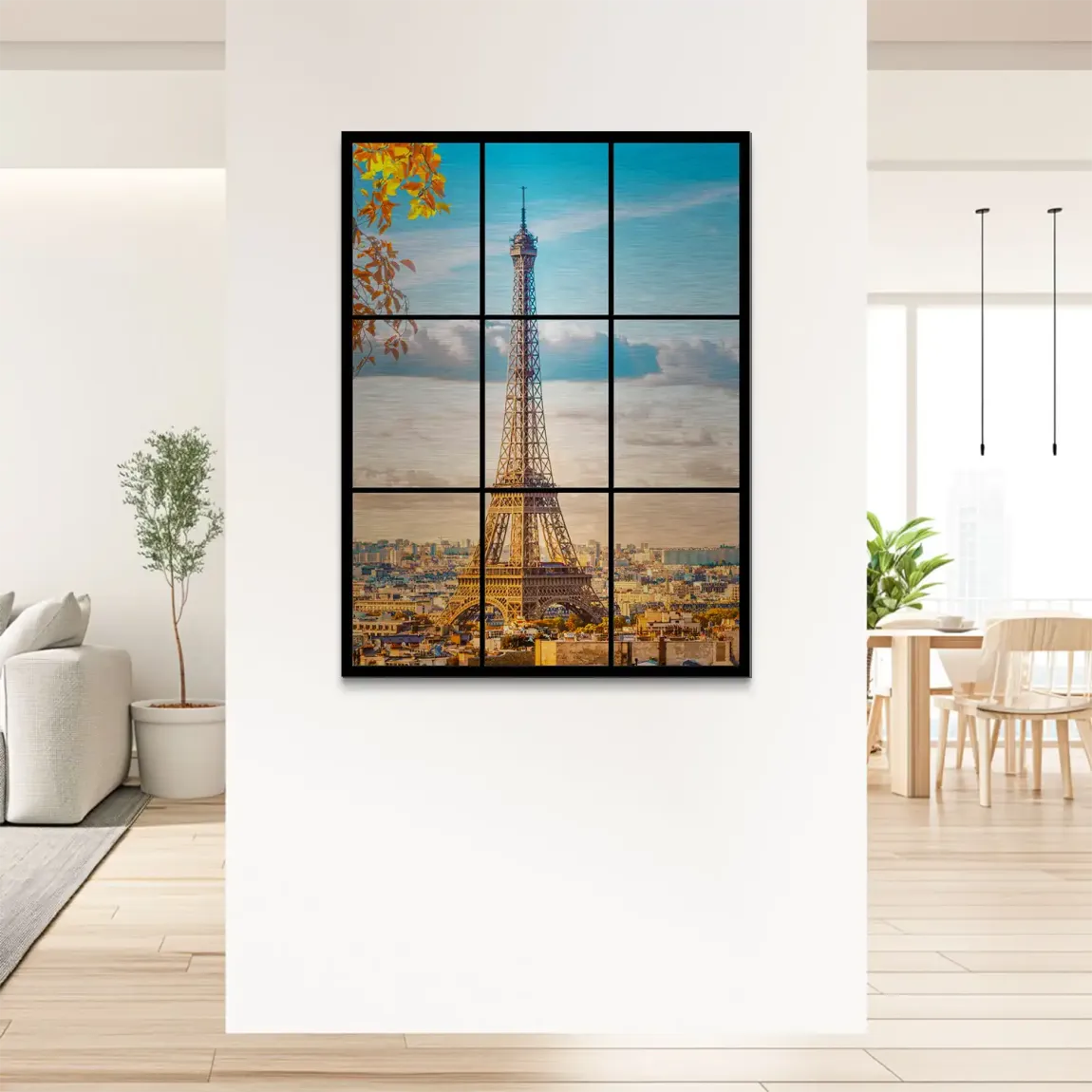 Morning Glow Paris Alu Gebürstet Bild