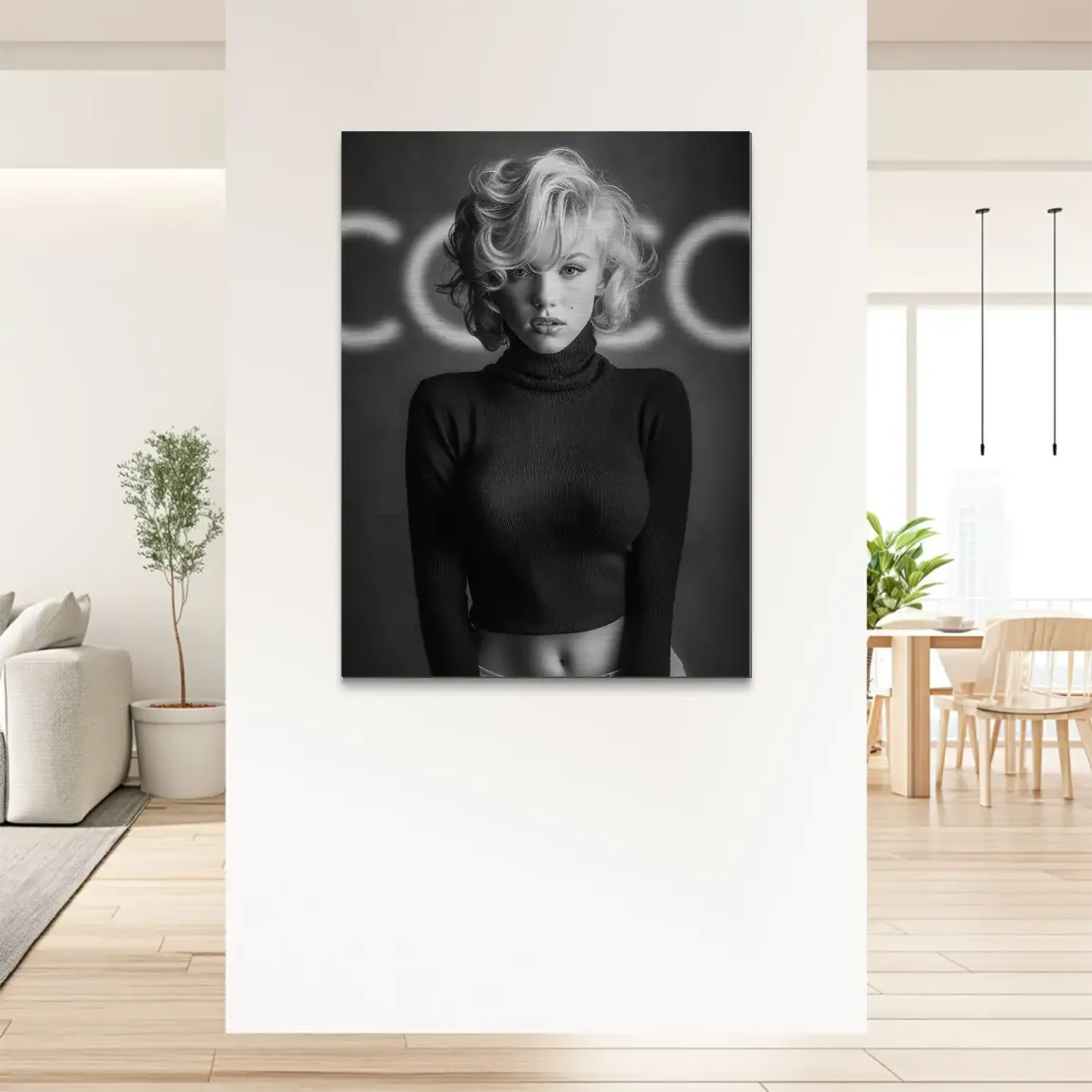 Marilyn Coco Glamour Alu Gebürstet Bild