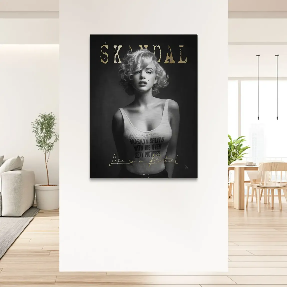 Marilyn Skandal Alu Gebürstet Bild