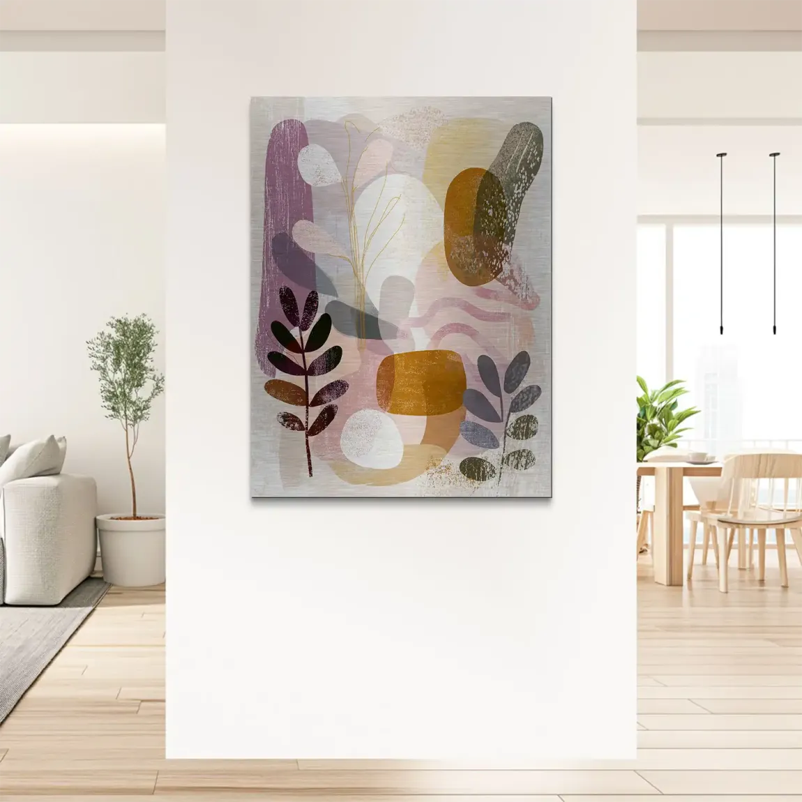 Soft Harmony Abstrakt Alu Gebürstet Bild