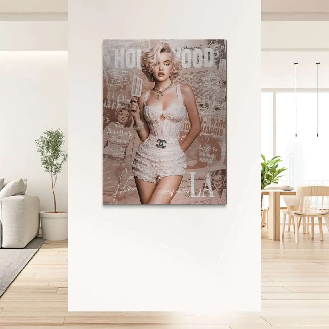 Hollywood Glam Marilyn Alu Gebürstet Bild