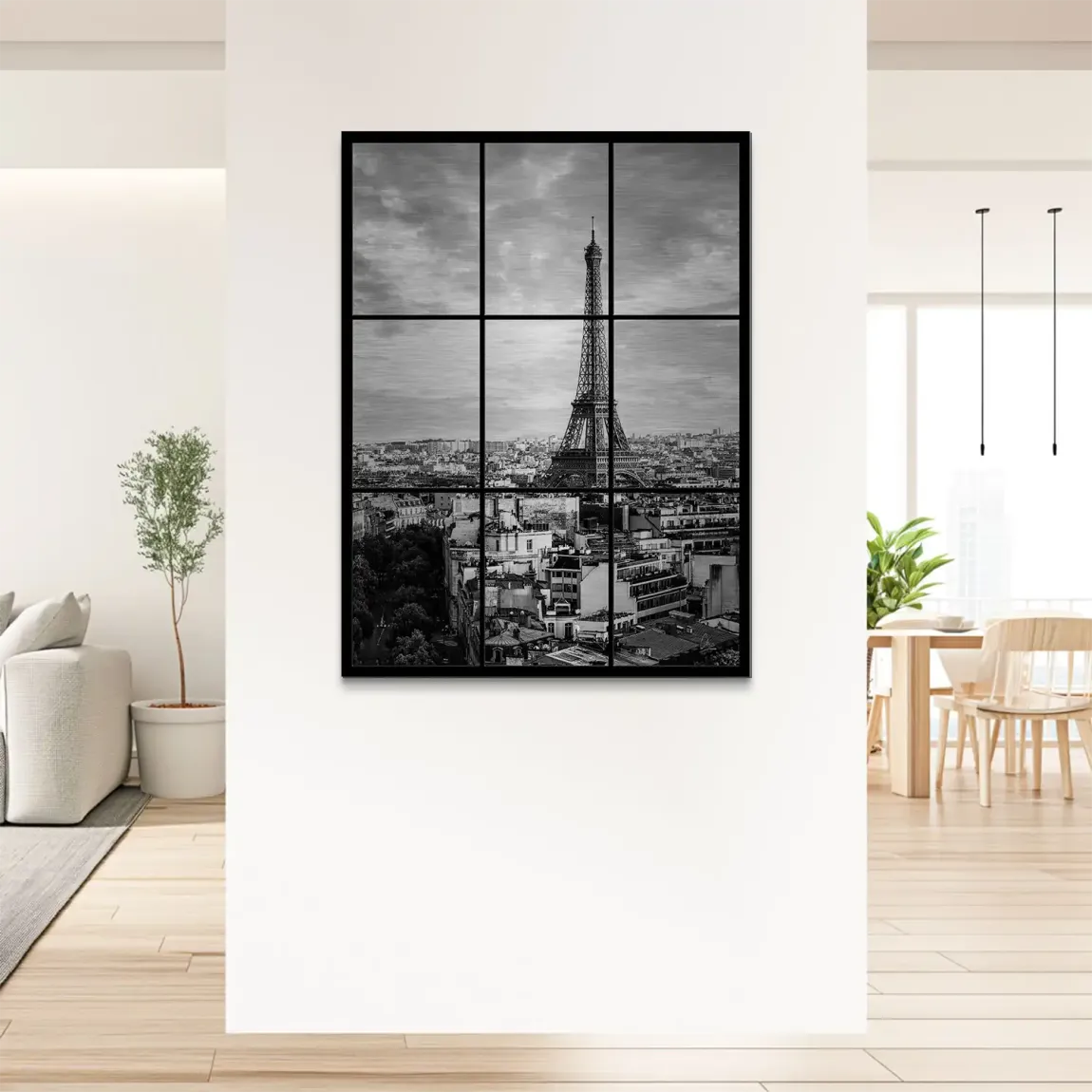 Eiffelturm über Paris Alu Gebürstet Bild