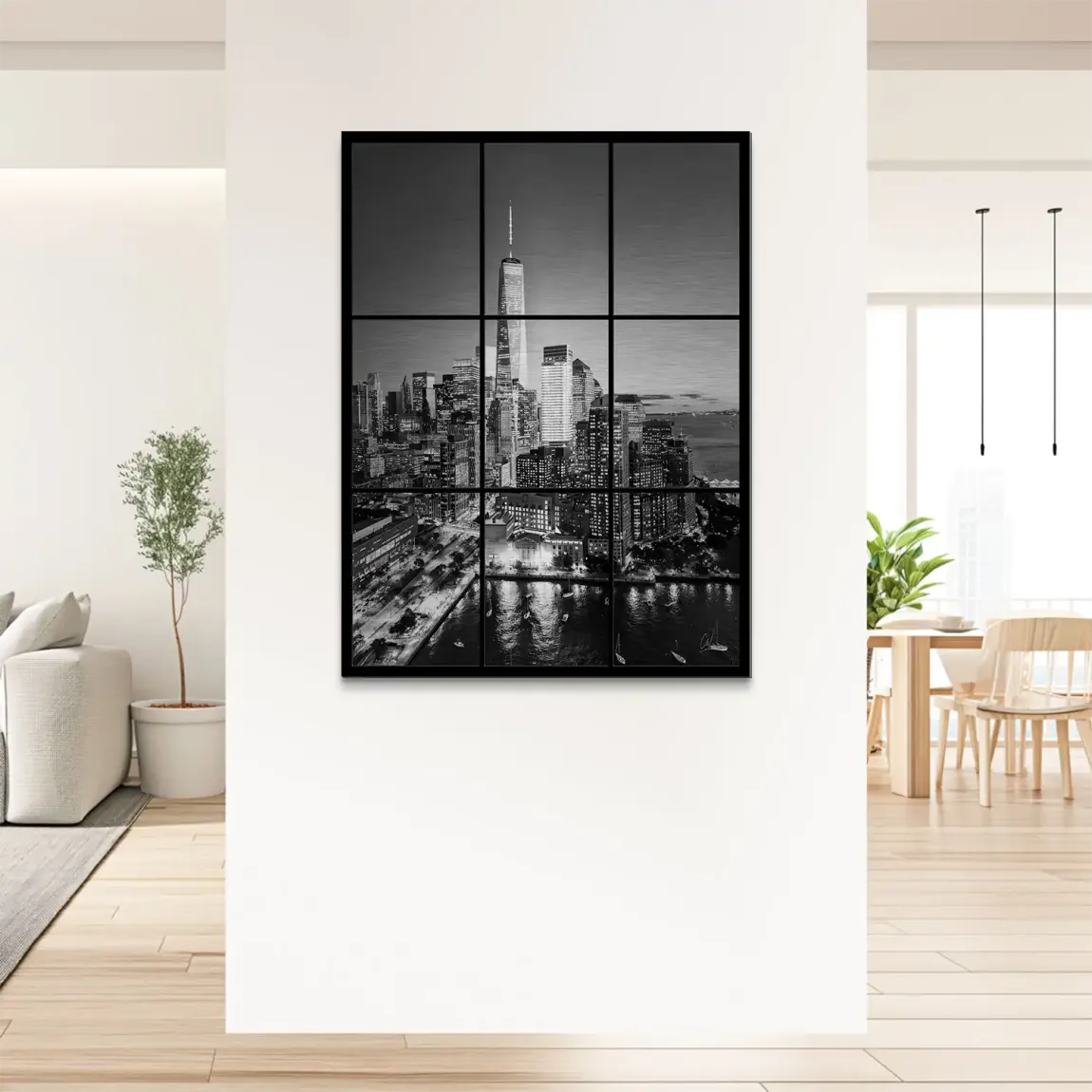 City Lights New York Alu Gebürstet Bild