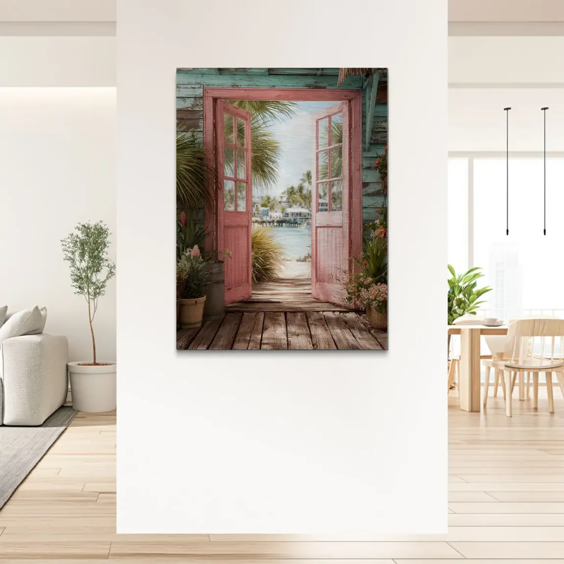 Coastal Escape Alu Gebürstet Bild - INGALERIE | Dein Onlineshop für moderne Wandbilder