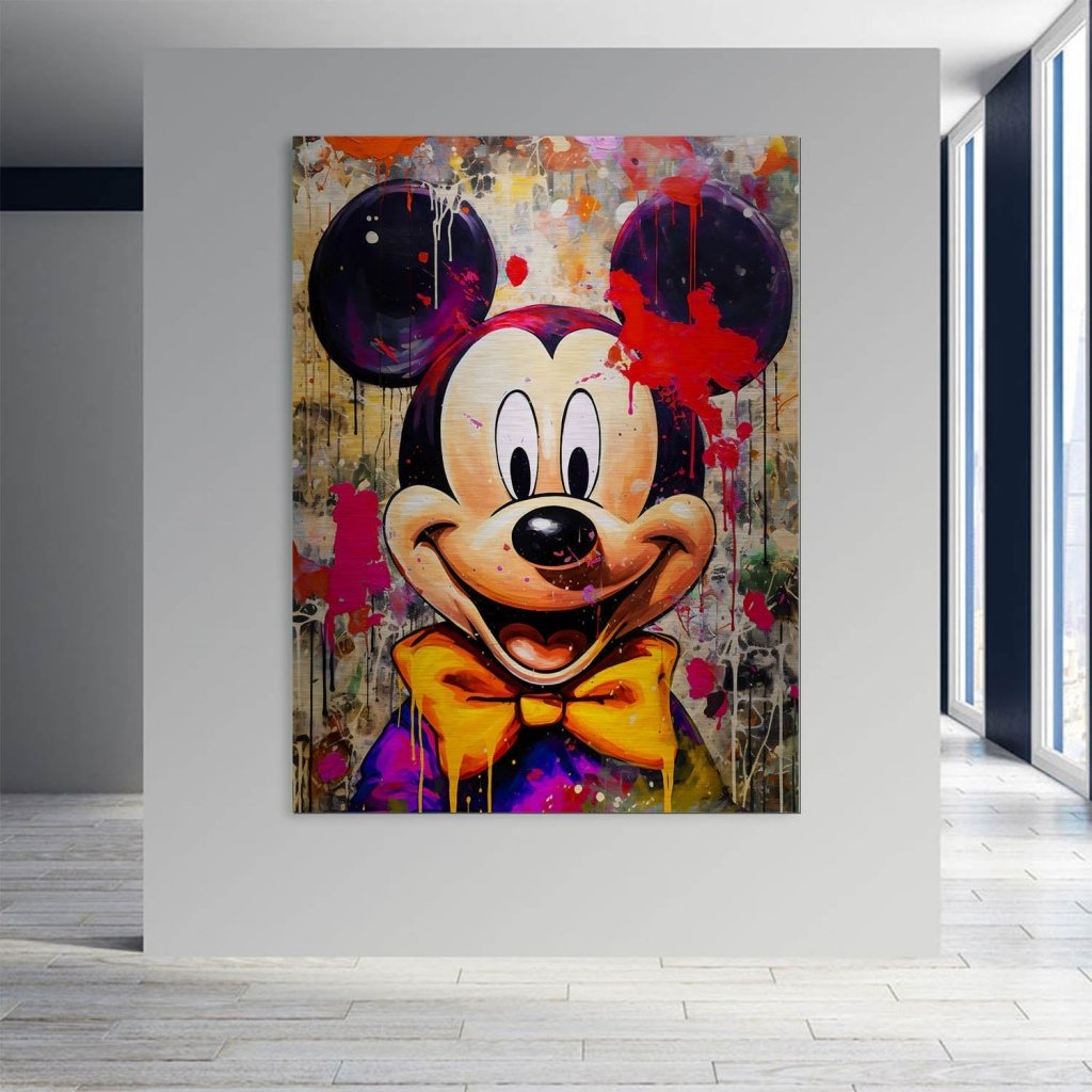 Micky Maus Abstrakt Style Aludibond Gebürstet INGALERIE