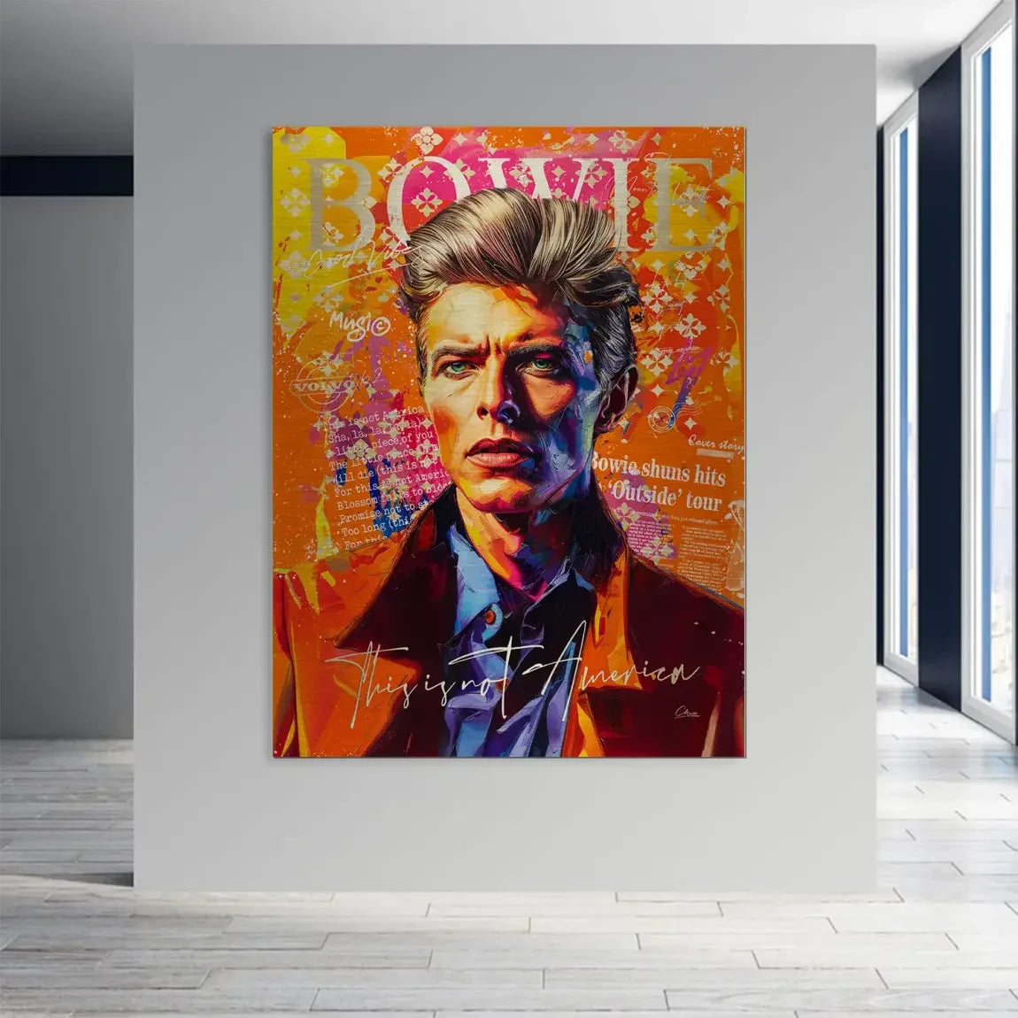 Bowie America Pop Art Aludibond Gebürstet INGALERIE