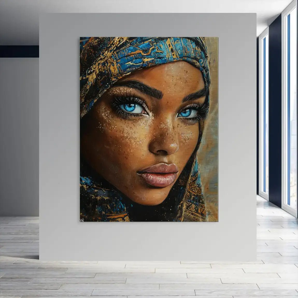 Blue Eye Alu Gebürstet Bild INGALERIE
