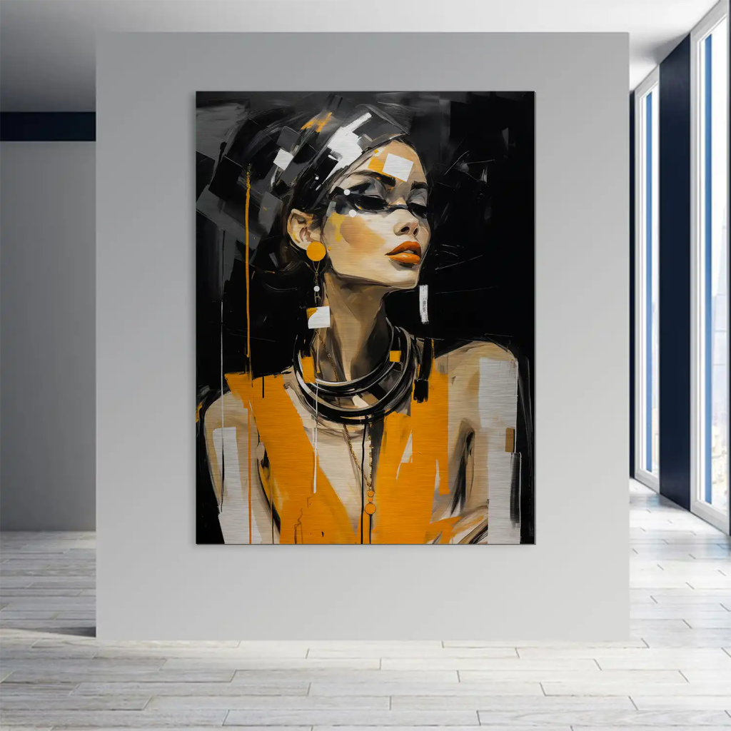 Abstrakt Style Lady Alu gebürstet Bild INGALERIE
