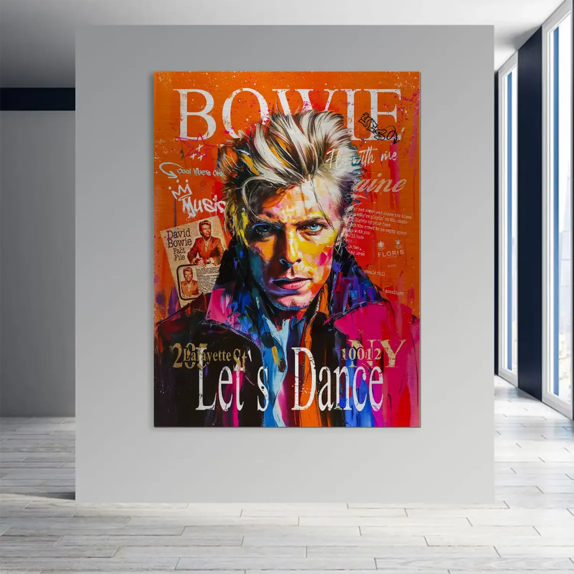 David Bowie Pop Art Vision Aludibond Gebürstet INGALERIE