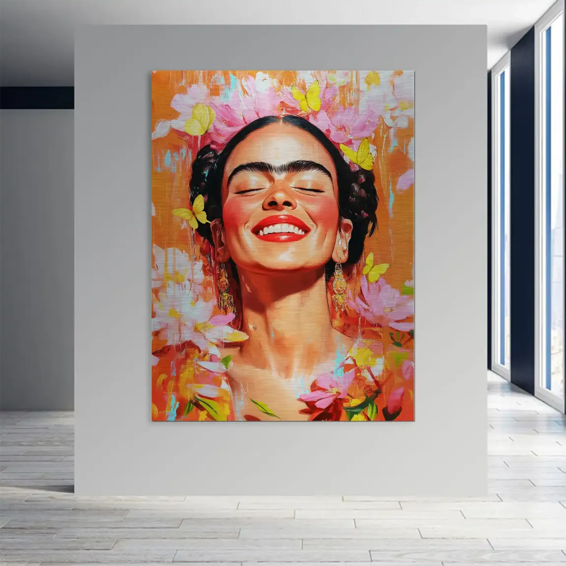 Frida Kahlo Blooming Aludibond Gebürstet INGALERIE
