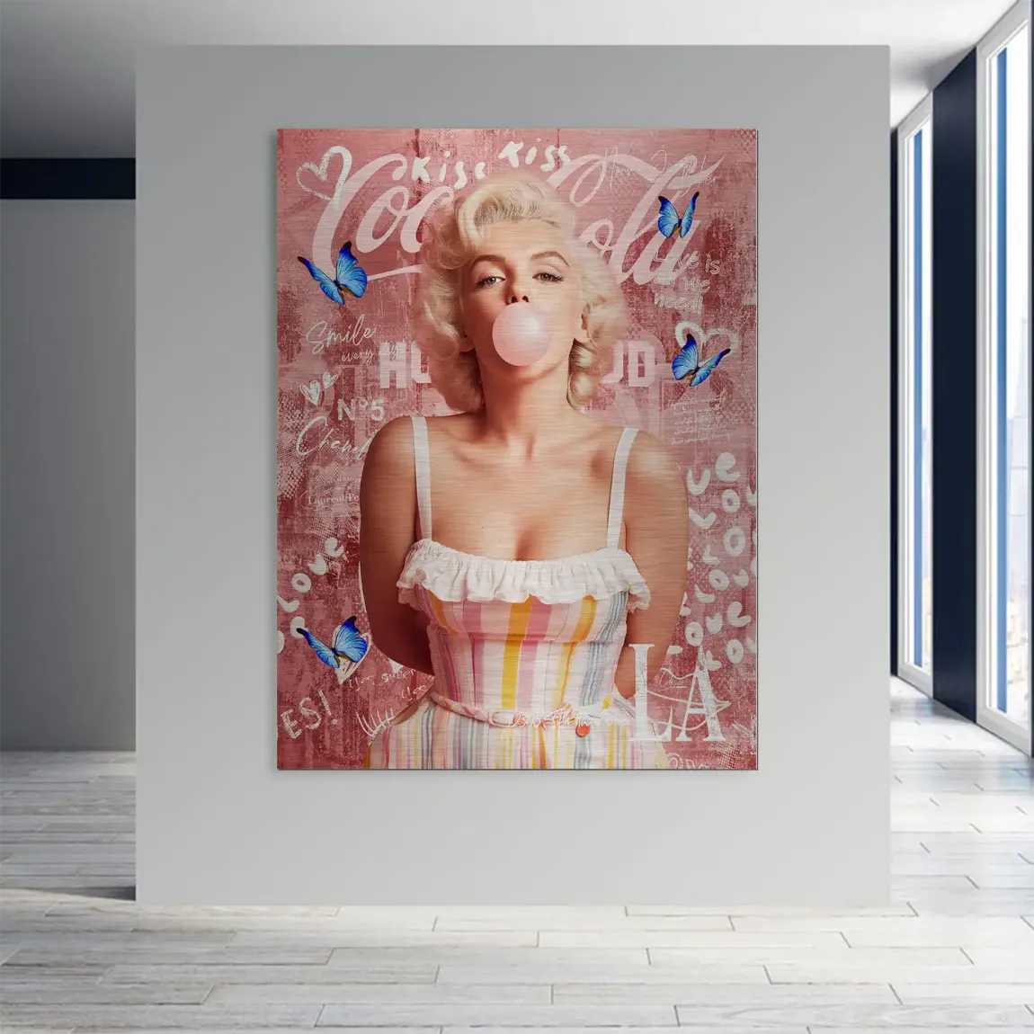 Bubble Pop Hollywood Alu Gebürstet Bild INGALERIE