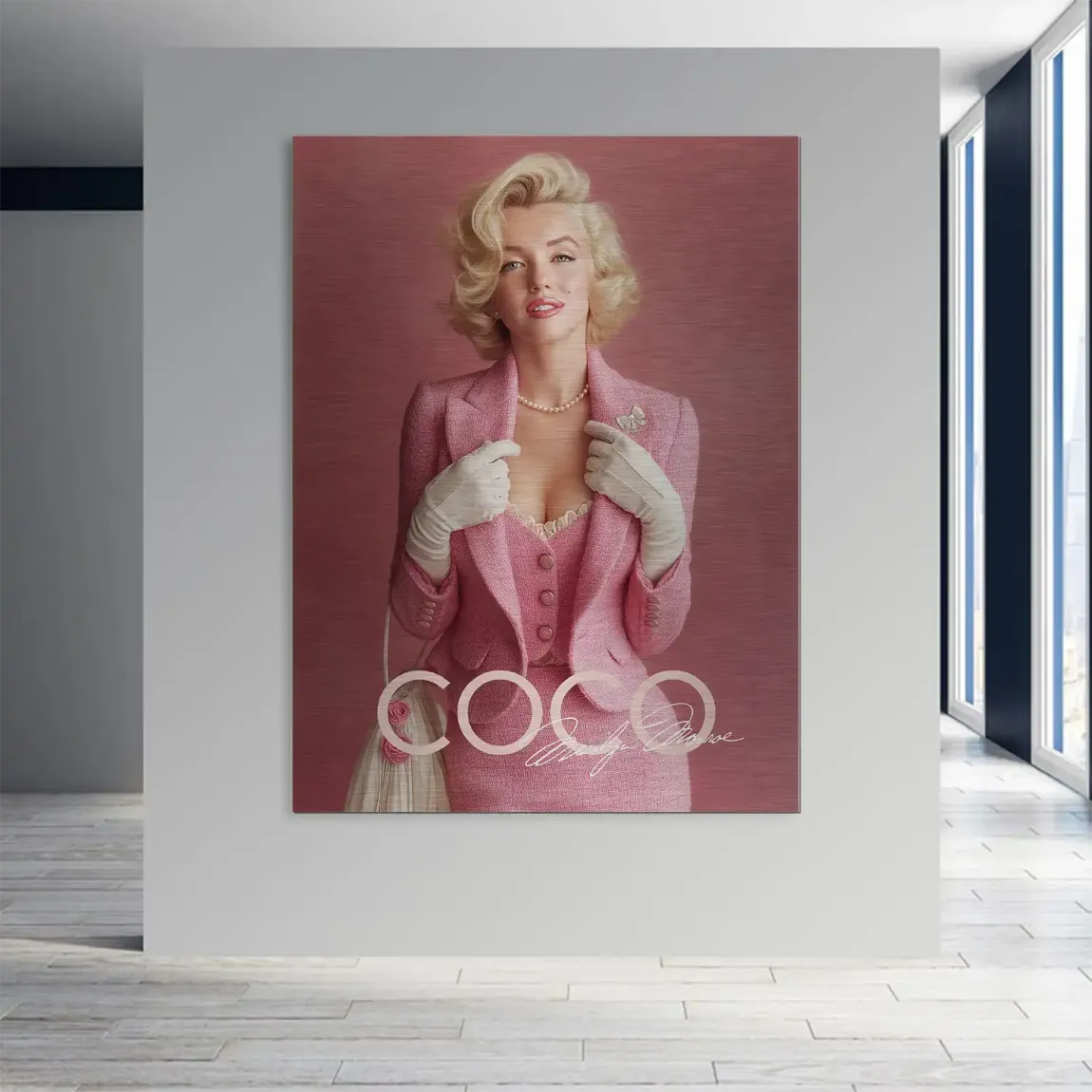 Eleganz in Rosé Monroe Aludibond Gebürstet Bild INGALERIE