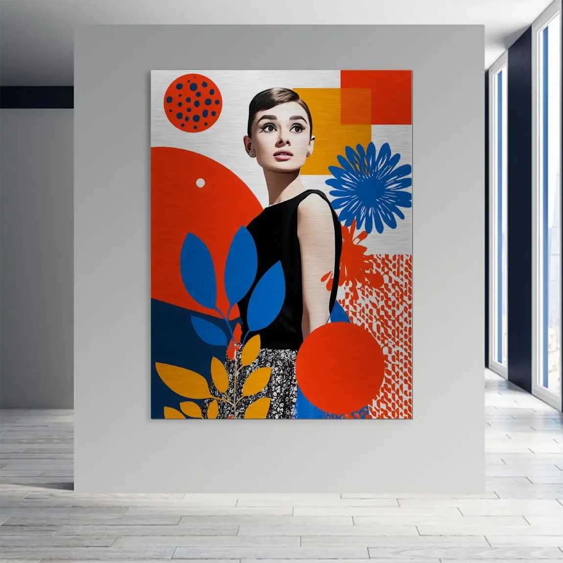 Audrey Hepburn Blooming Aludibond Gebürstet INGALERIE