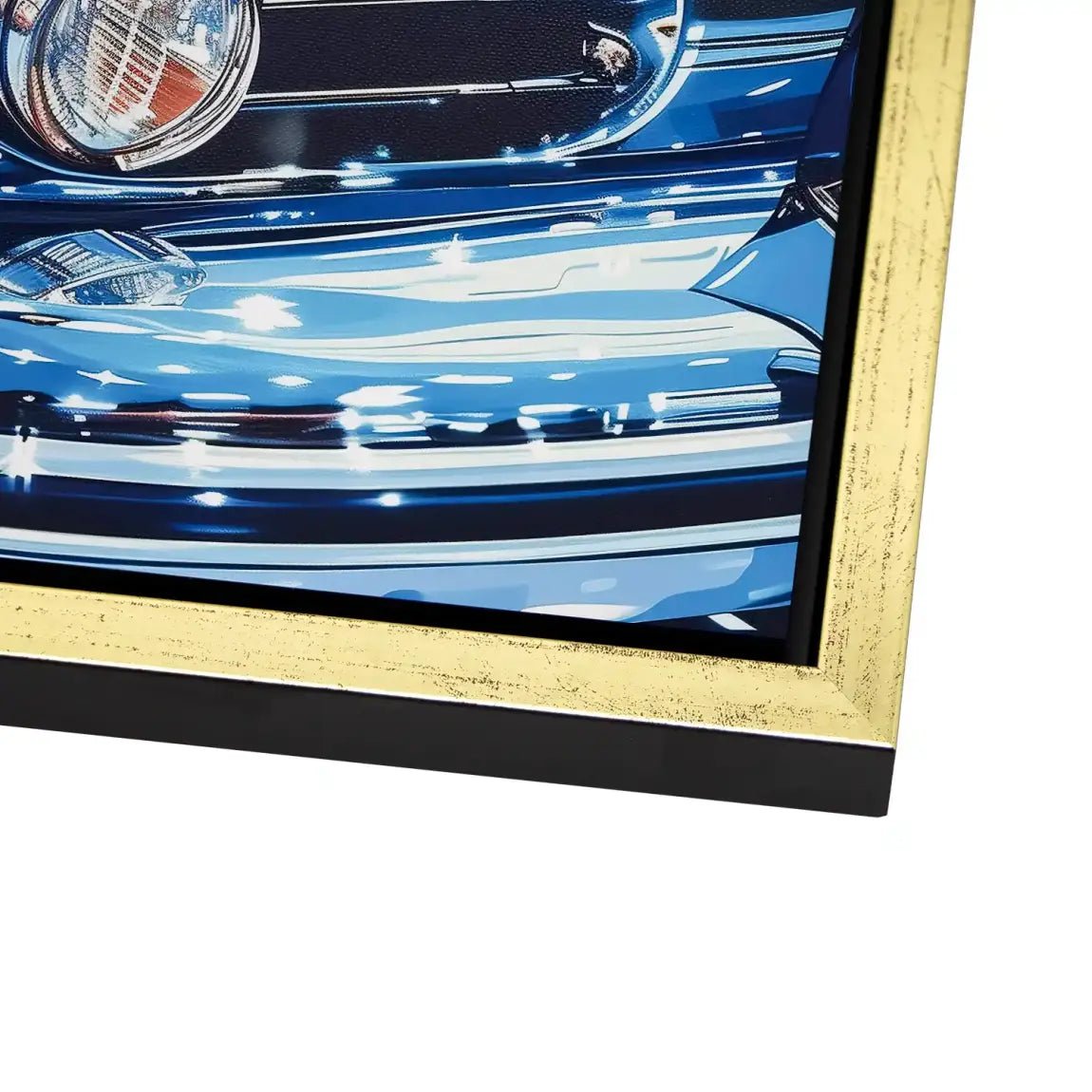 Porsche 356 Abstrakt Blue Alu Dibond Bild INGALERIE