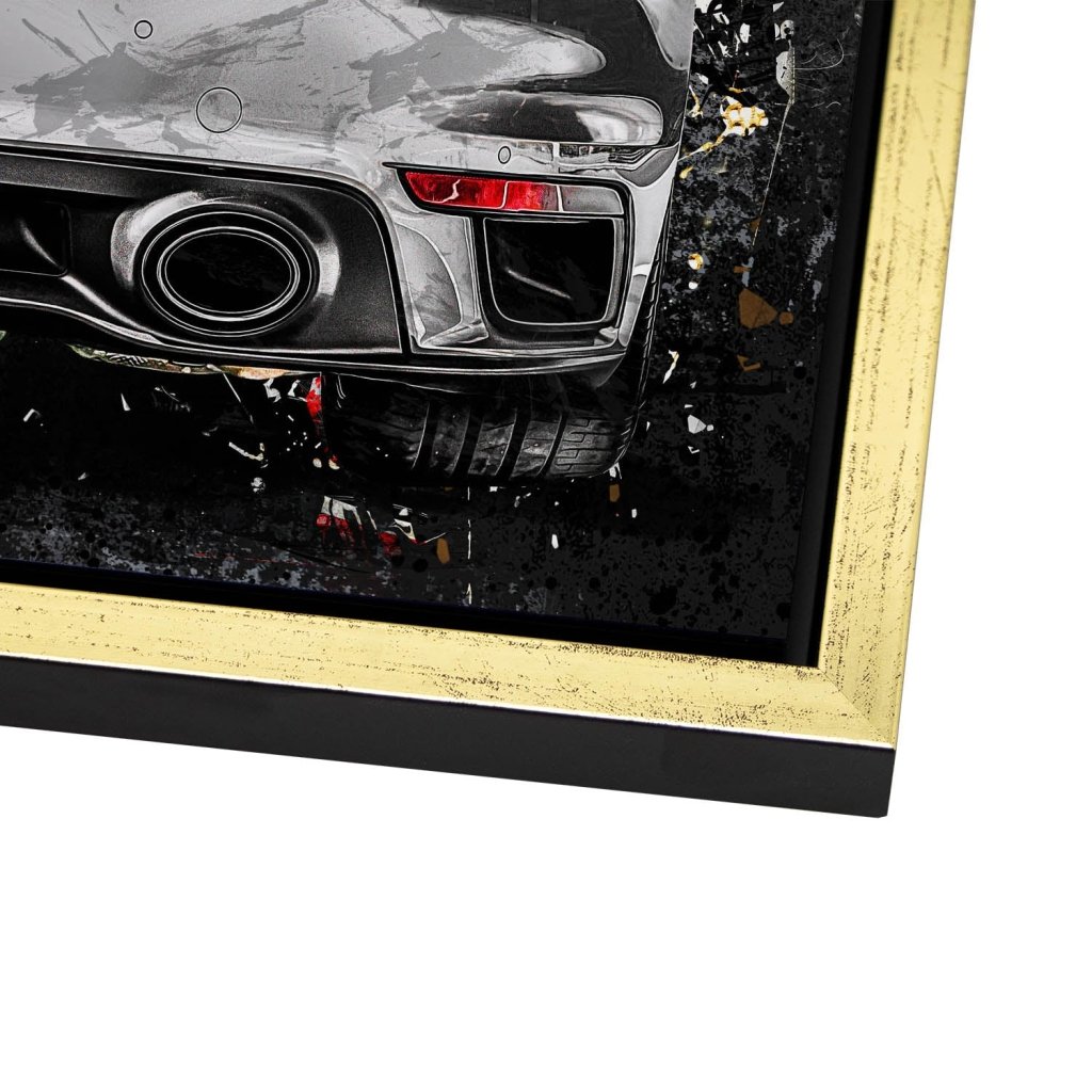 Shadowline Porsche Turbo Alu Dibond Bild INGALERIE