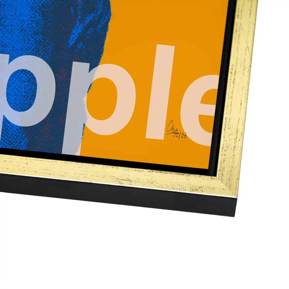 Perlenmädchen Pop Art Alu Dibond Wandbild