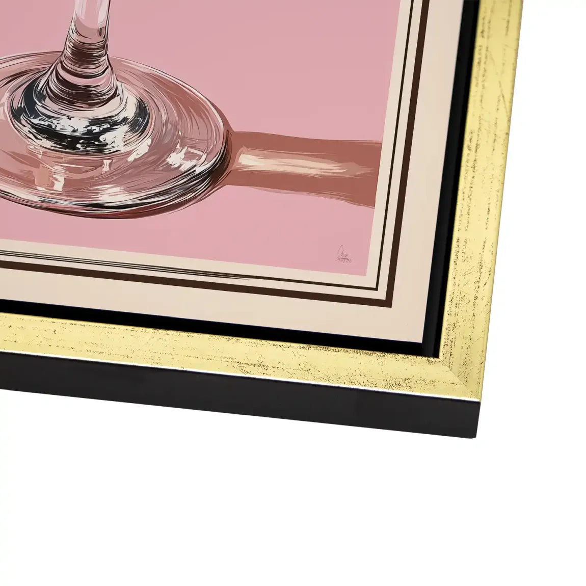 Martini Retro Art Alu Dibond Bild