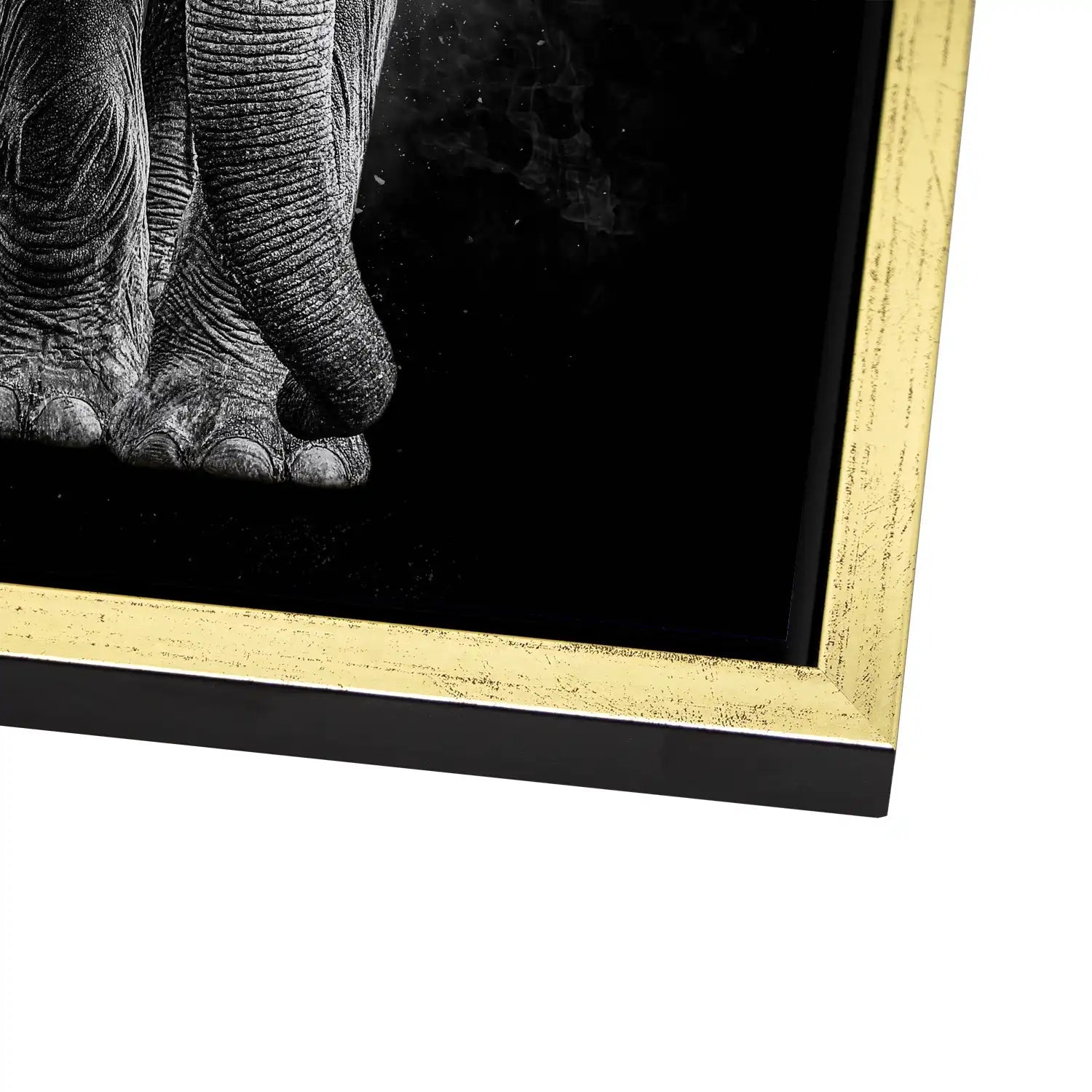 Elefant Abstrakt Dark Style AluDibond Bild INGALERIE