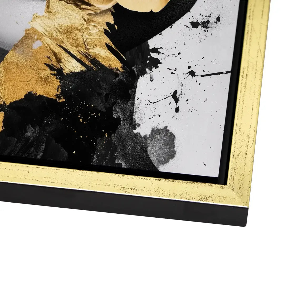 Goldene Dualität mit schwarzer Eleganz Alu Dibond Bild INGALERIE