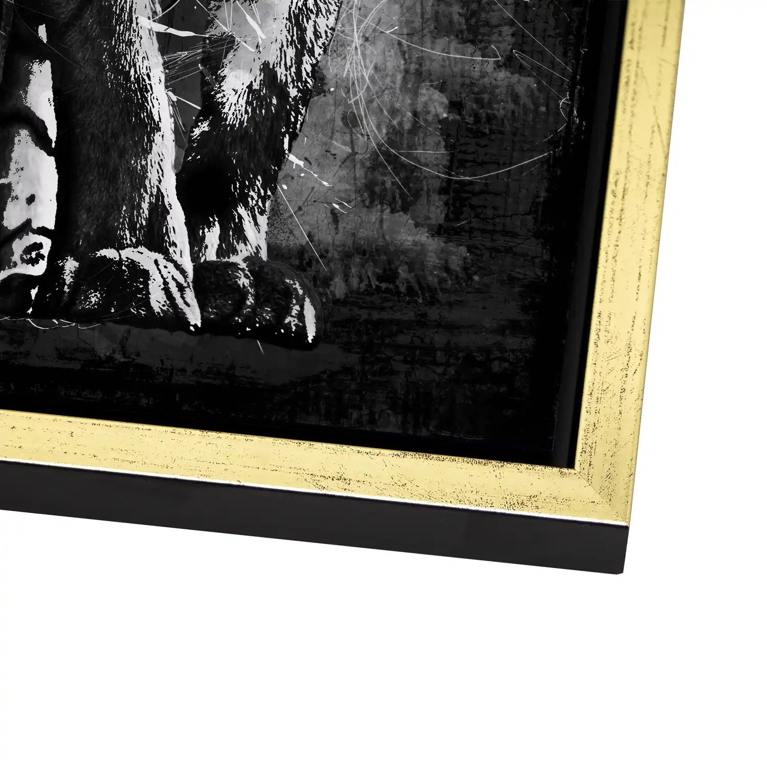 Tiger Abstrakt Black AluDibond Bild INGALERIE