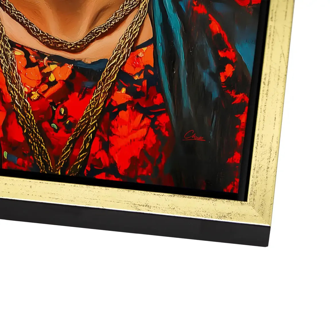 Frida Kahlo Fiery Bloom Alu Dibond Bild INGALERIE