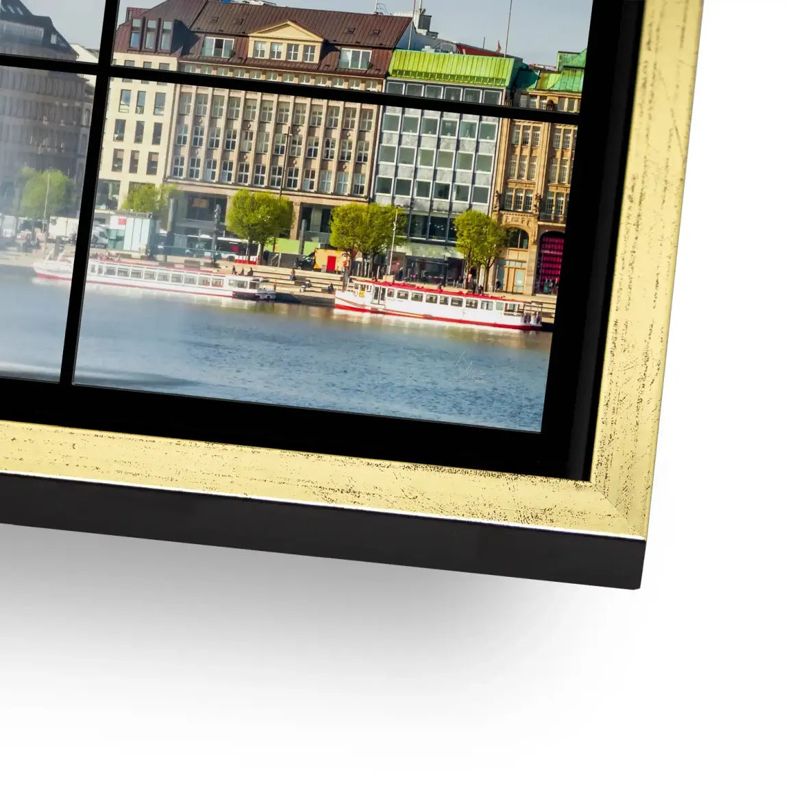 Sunset View Hamburg AluDibond Bild