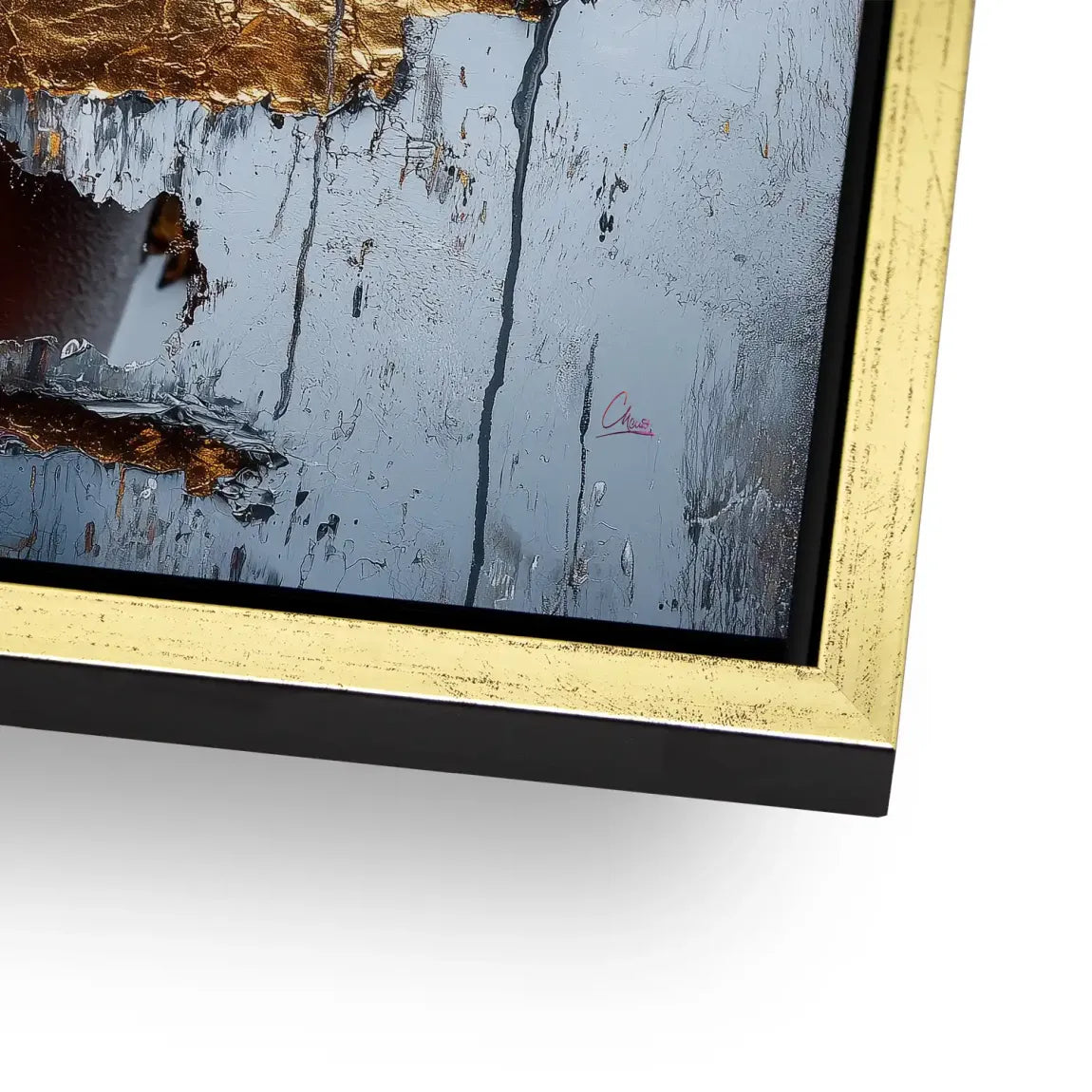 Goldsplitter im Blickfeld AluDibond Bild INGALERIE