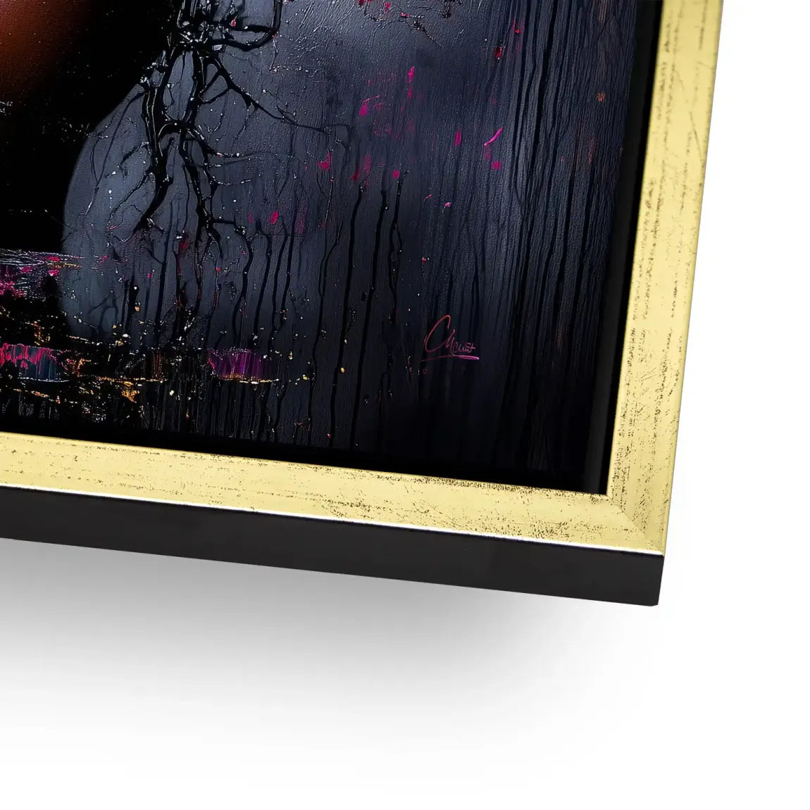 Magie aus Farbe und Gold AluDibond Bild INGALERIE