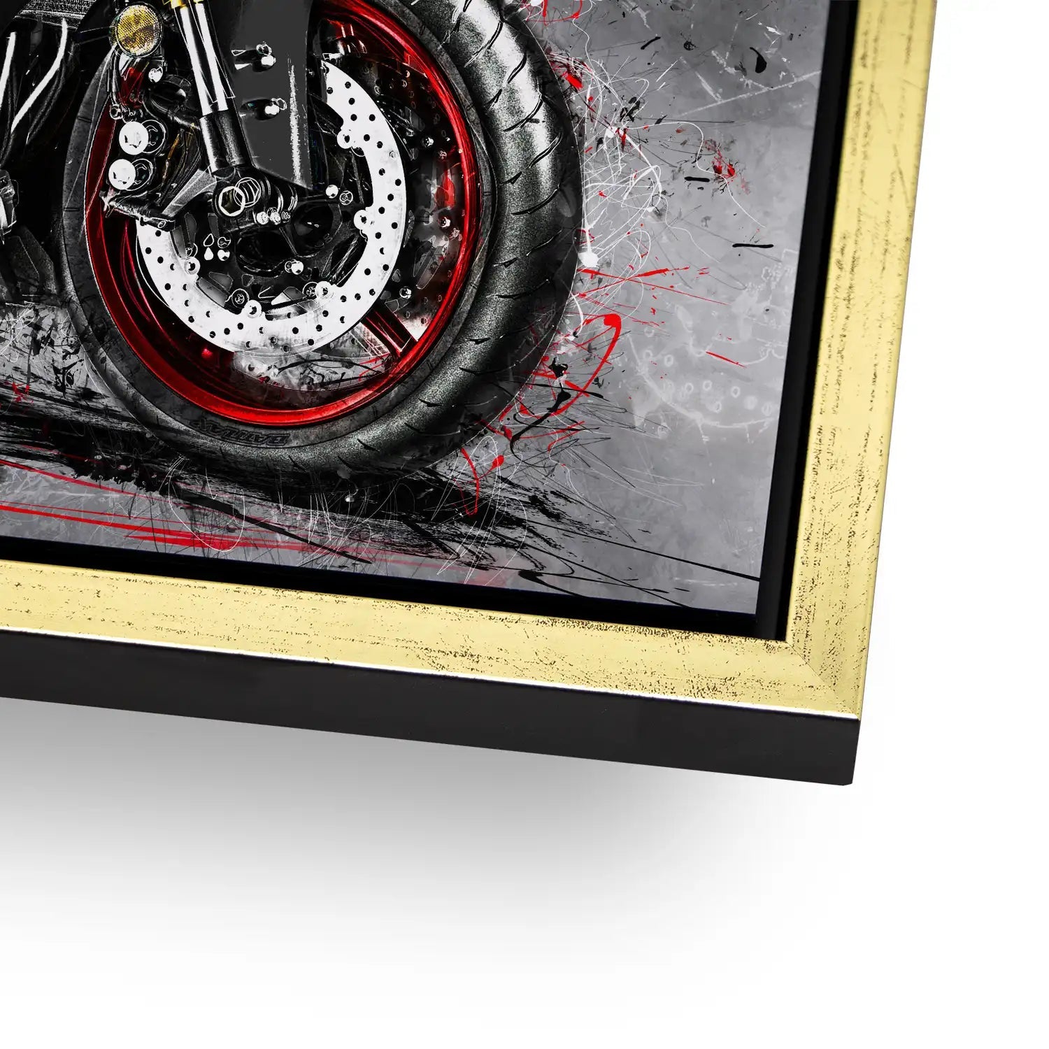 Yamaha R6 Abstrakt Black AluDibond Bild INGALERIE