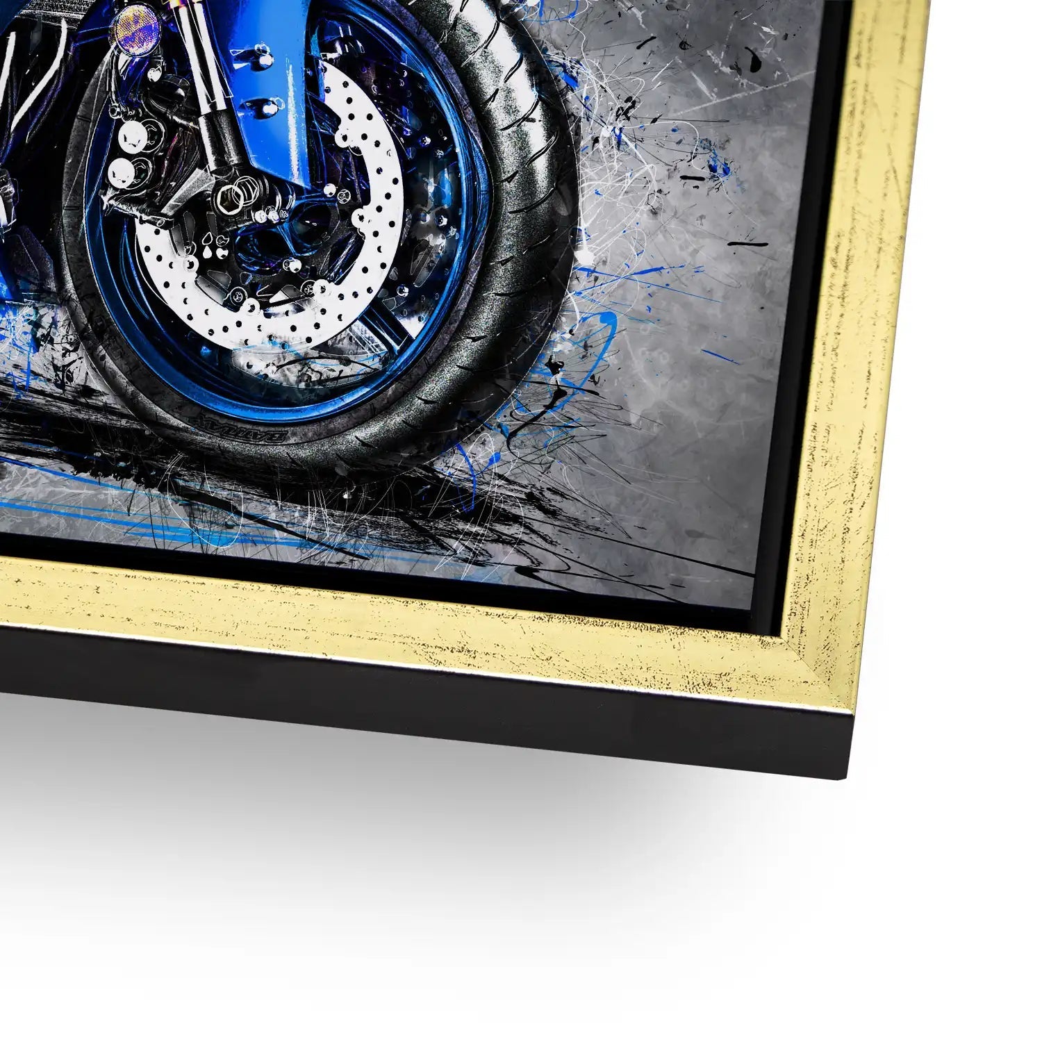 Yamaha R6 Abstrakt Blau AluDibond Bild INGALERIE
