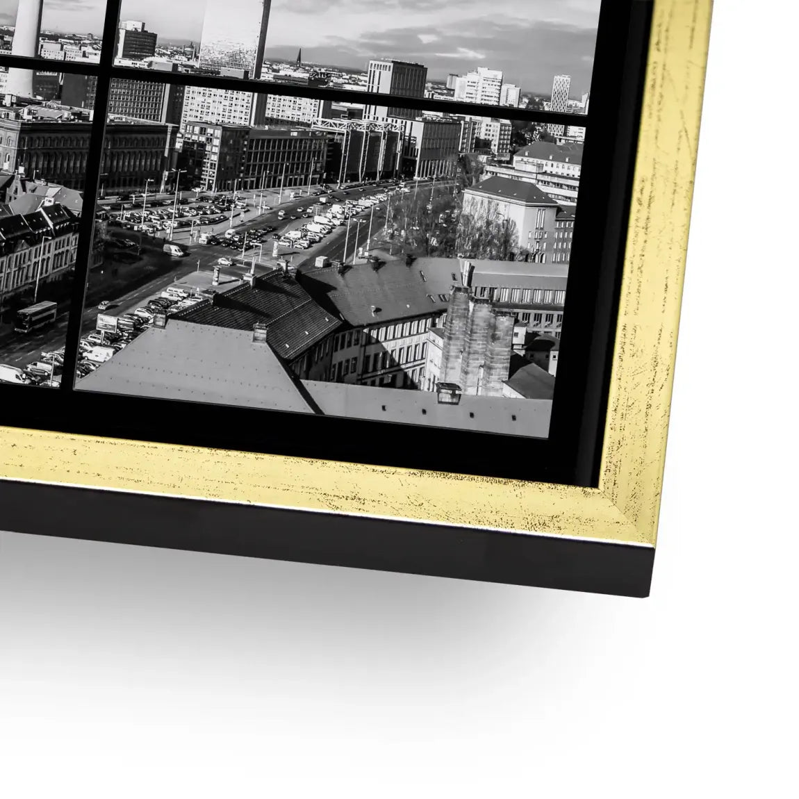 Berlin Skyline Noir AluDibond Bild