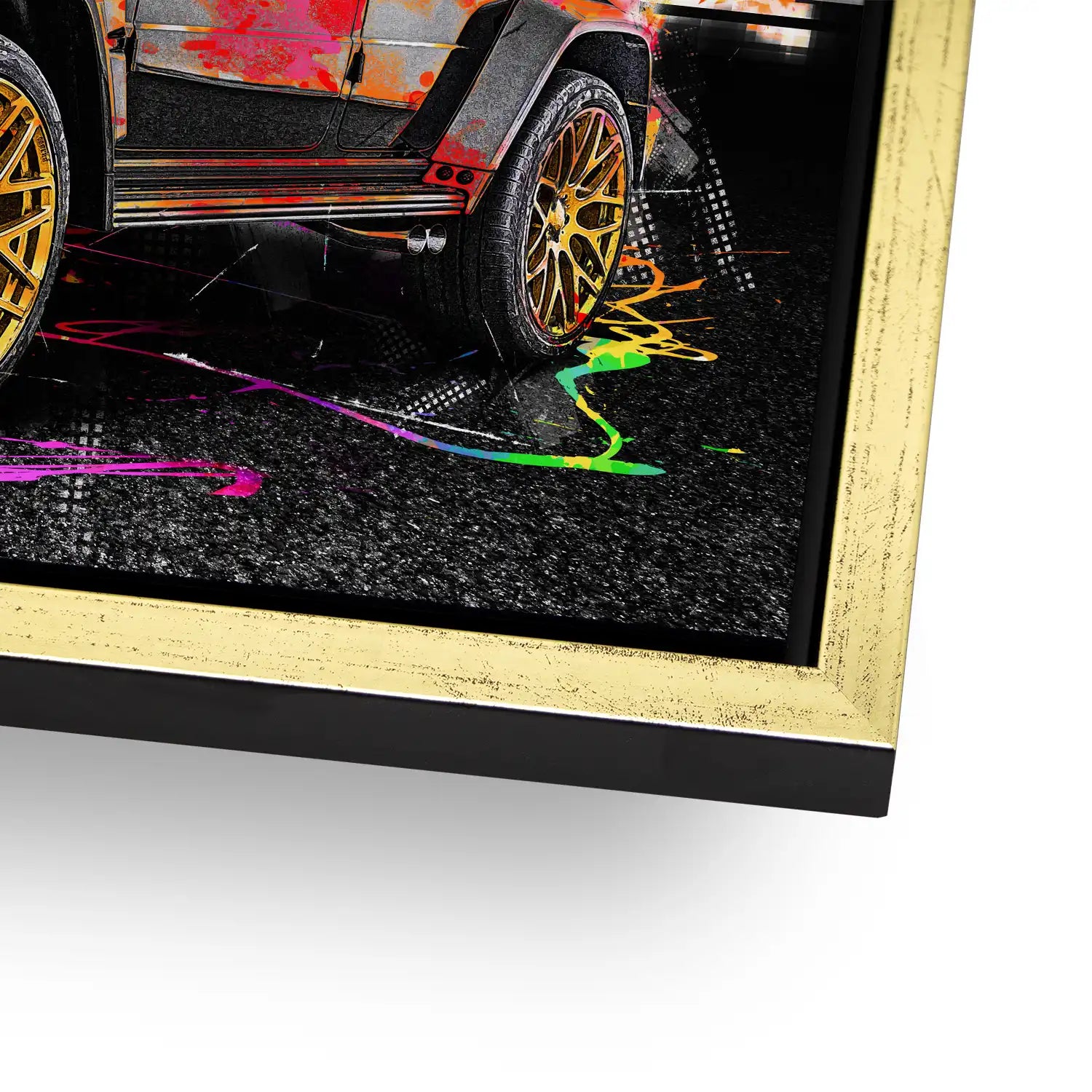 Mercedes G63 Abstrakt Color AluDibond Bild INGALERIE