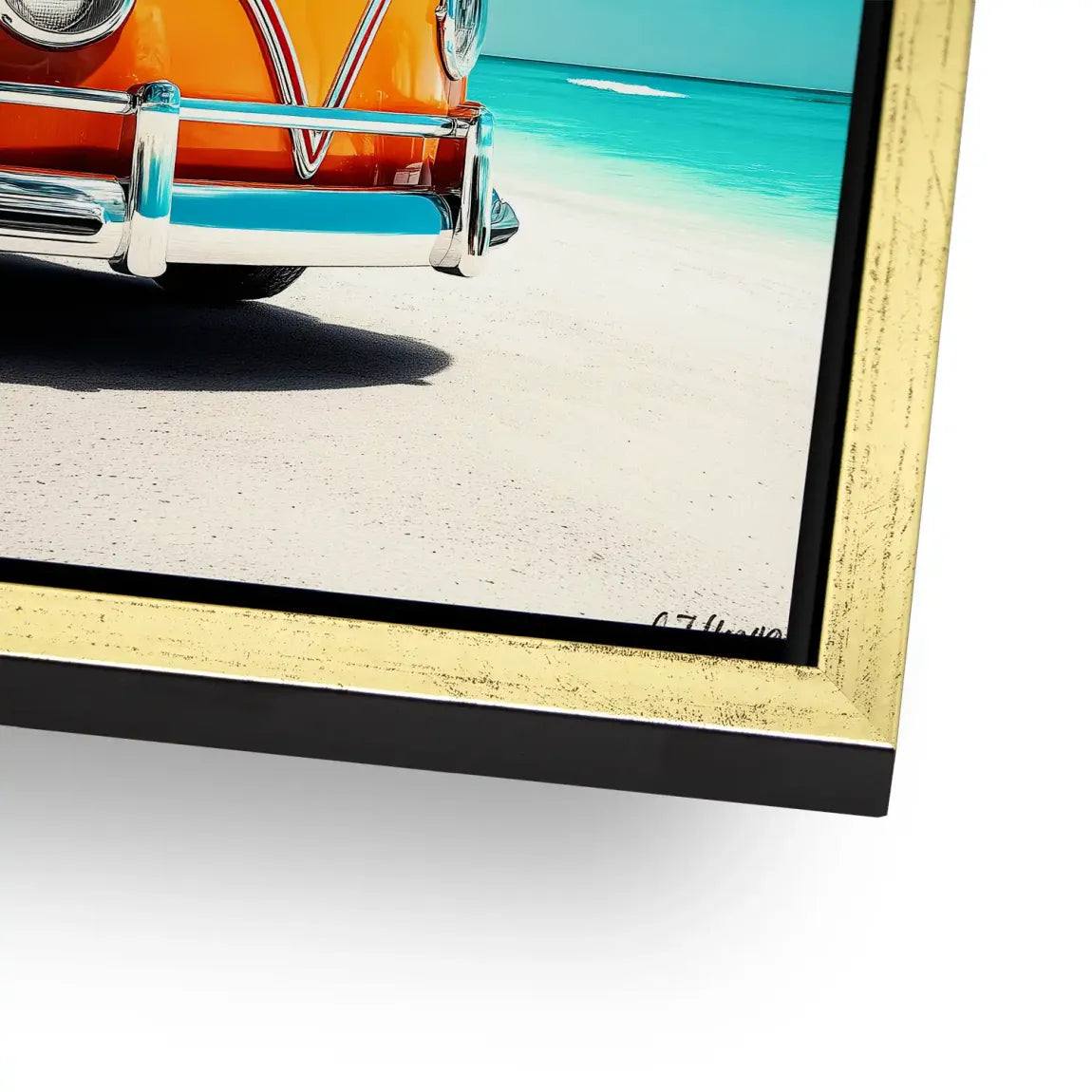 VW Bulli Beach AluDibond Bild INGALERIE