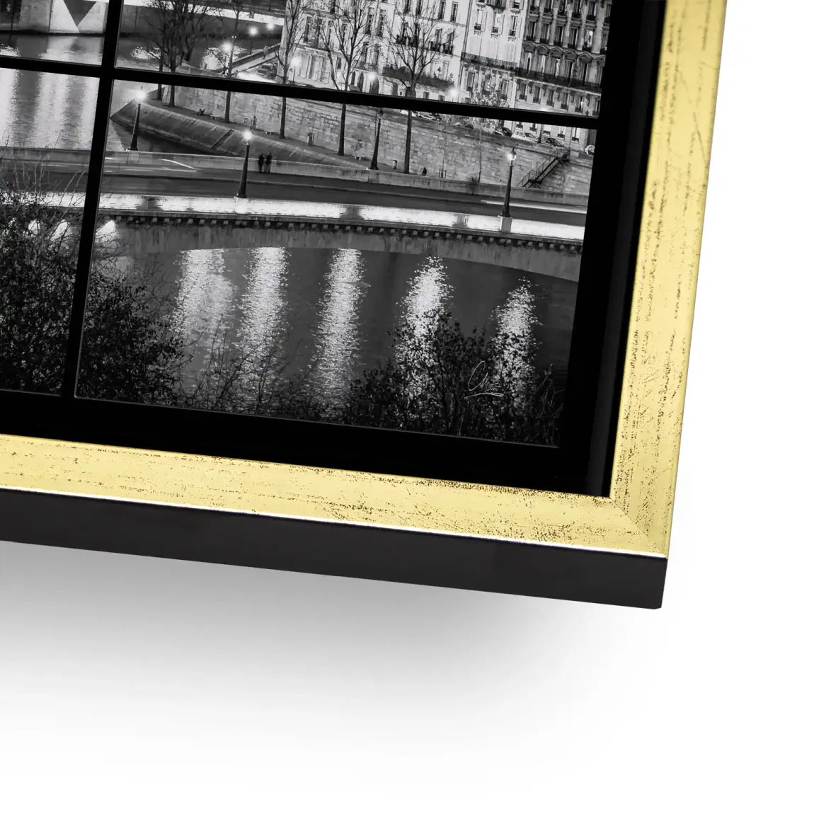 Paris Lights Noir Alu Dibond Bild