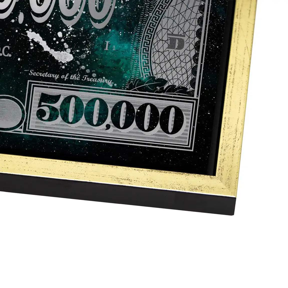 Donald & Daisy Duck Green Pop Art Dollar AluDibond Bild INGALERIE