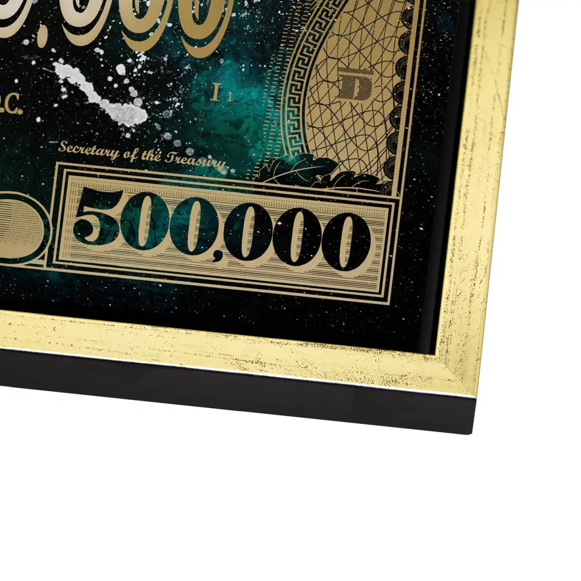 Donald & Daisy Duck Green Gold Pop Art Dollar AluDibond Bild INGALERIE