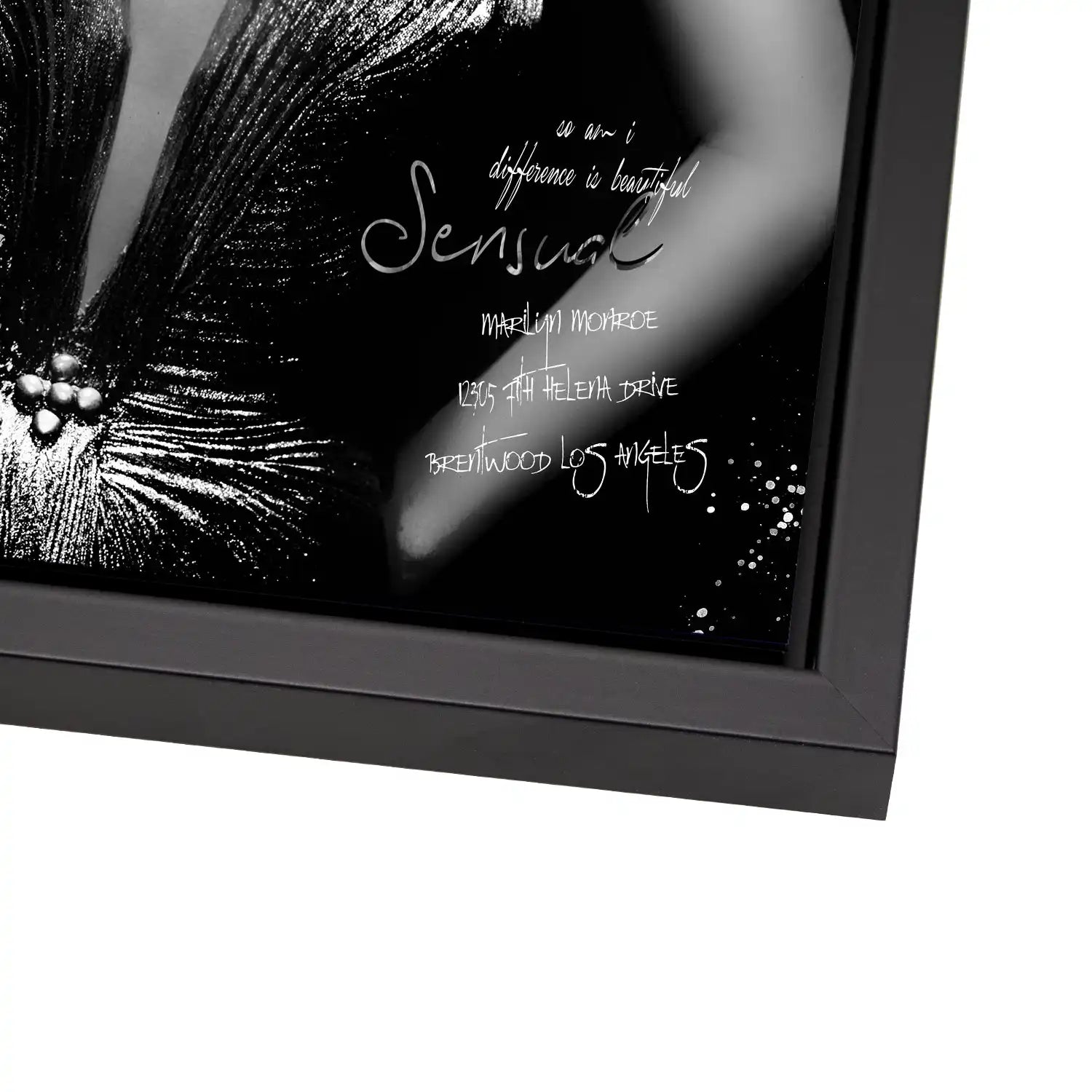 Marilyn Monroe Black Vogue AluDibond Bild INGALERIE