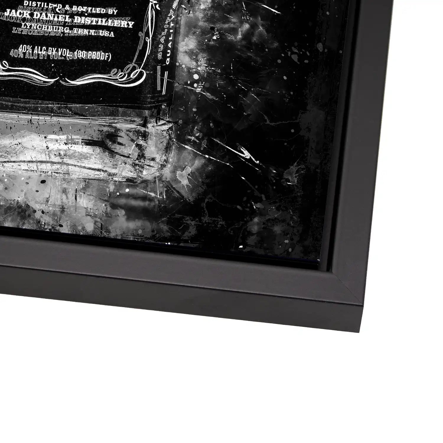 Jack Whisky Abstrakt Dark AluDibond Bild INGALERIE