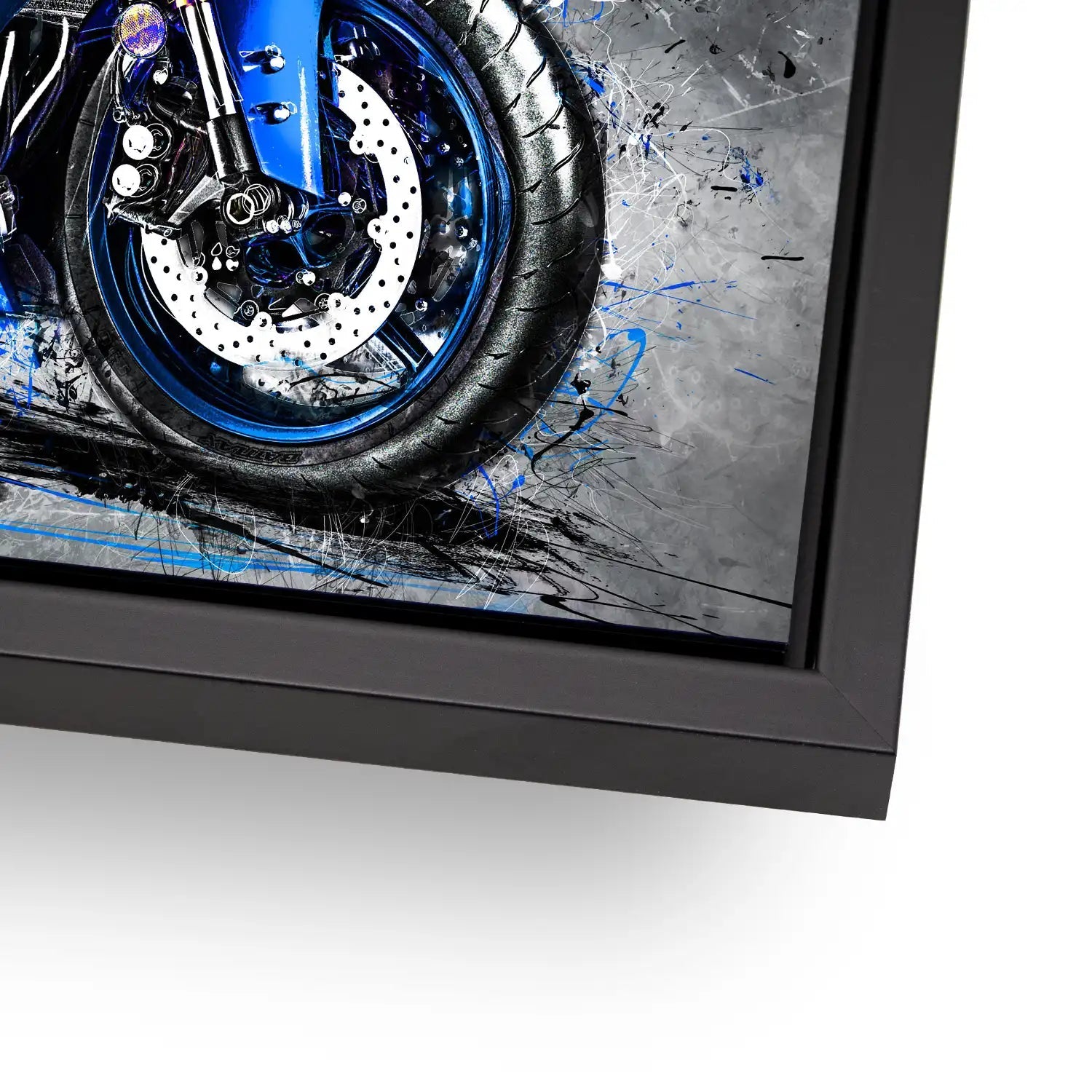 Yamaha R6 Abstrakt Blau AluDibond Bild INGALERIE