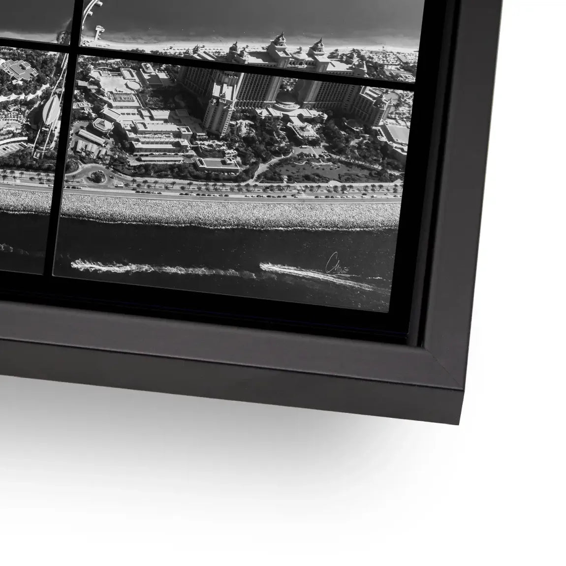 Palm View Dubai Noir AluDibond Bild