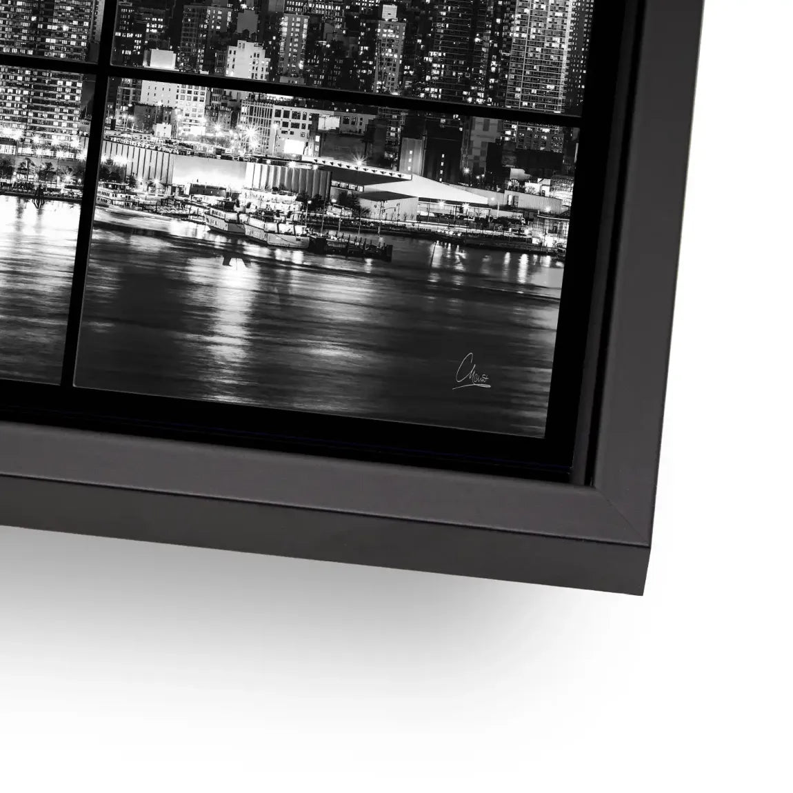 New York Black Skyline AluDibond Bild