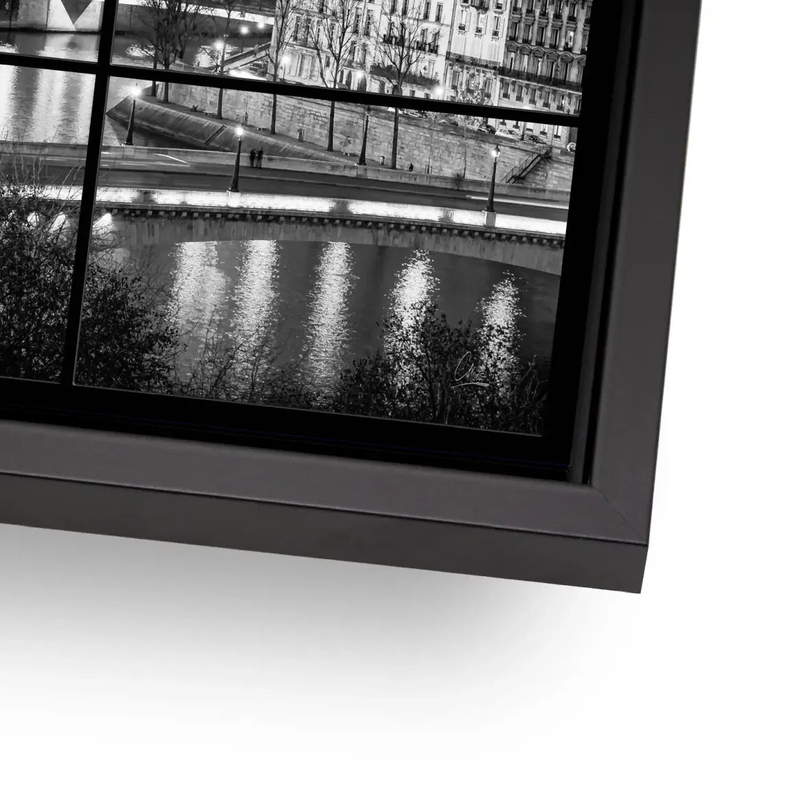 Paris Lights Noir Alu Dibond Bild