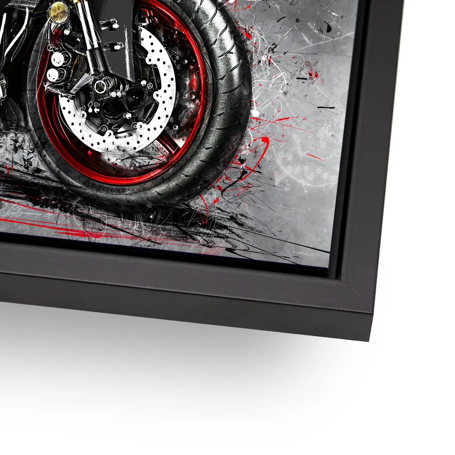 Yamaha R6 Abstrakt Black AluDibond Bild INGALERIE