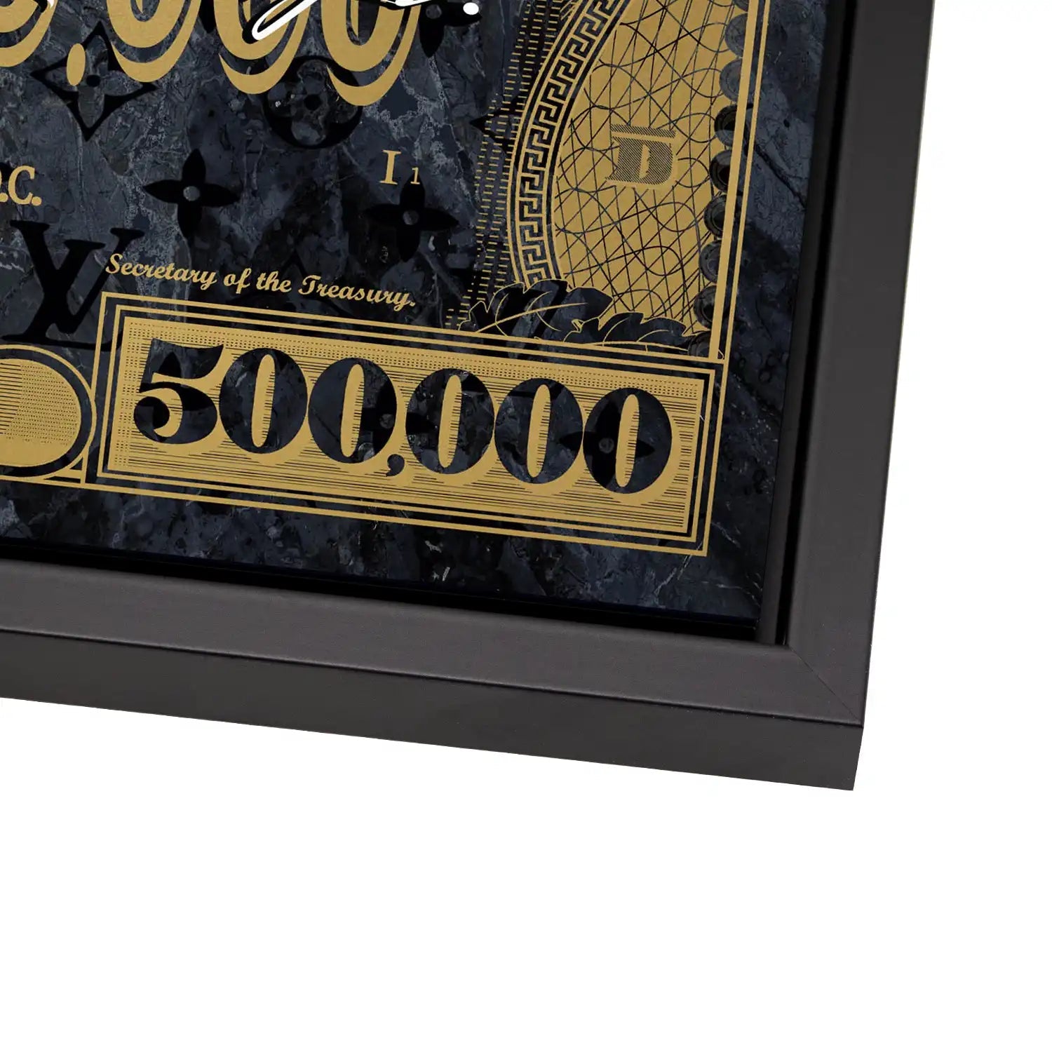 Micky Goofy Donald Gold Dollar AluDibond Bild INGALERIE