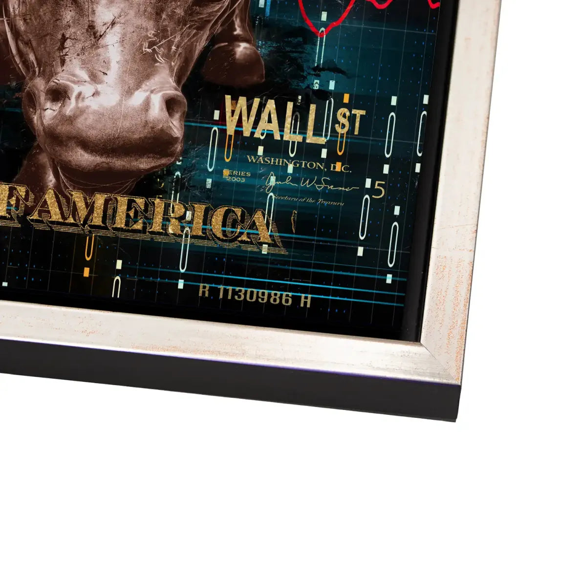 Dagobert Duck Wallstreet Alu Dibond Bild