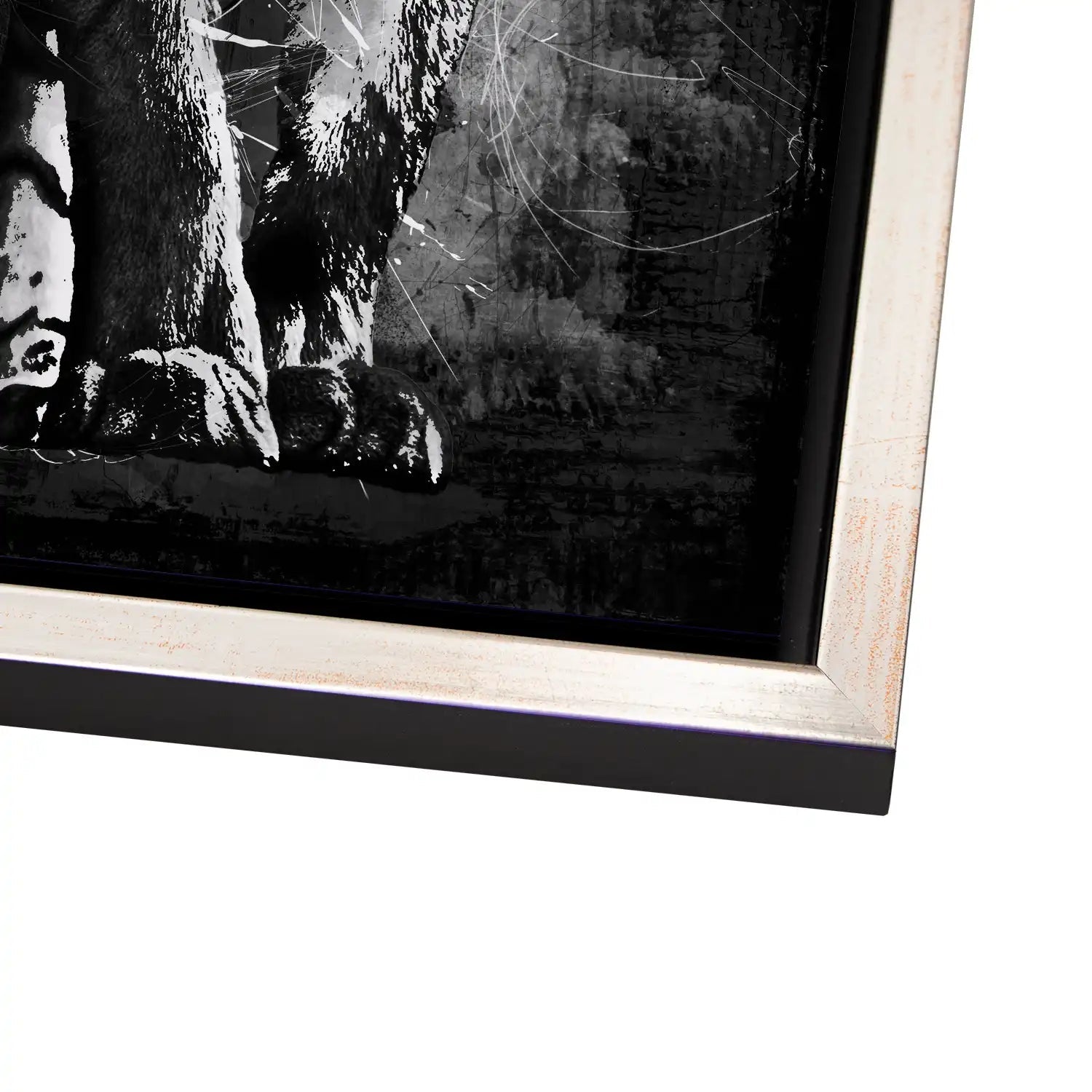 Tiger Abstrakt Black AluDibond Bild INGALERIE