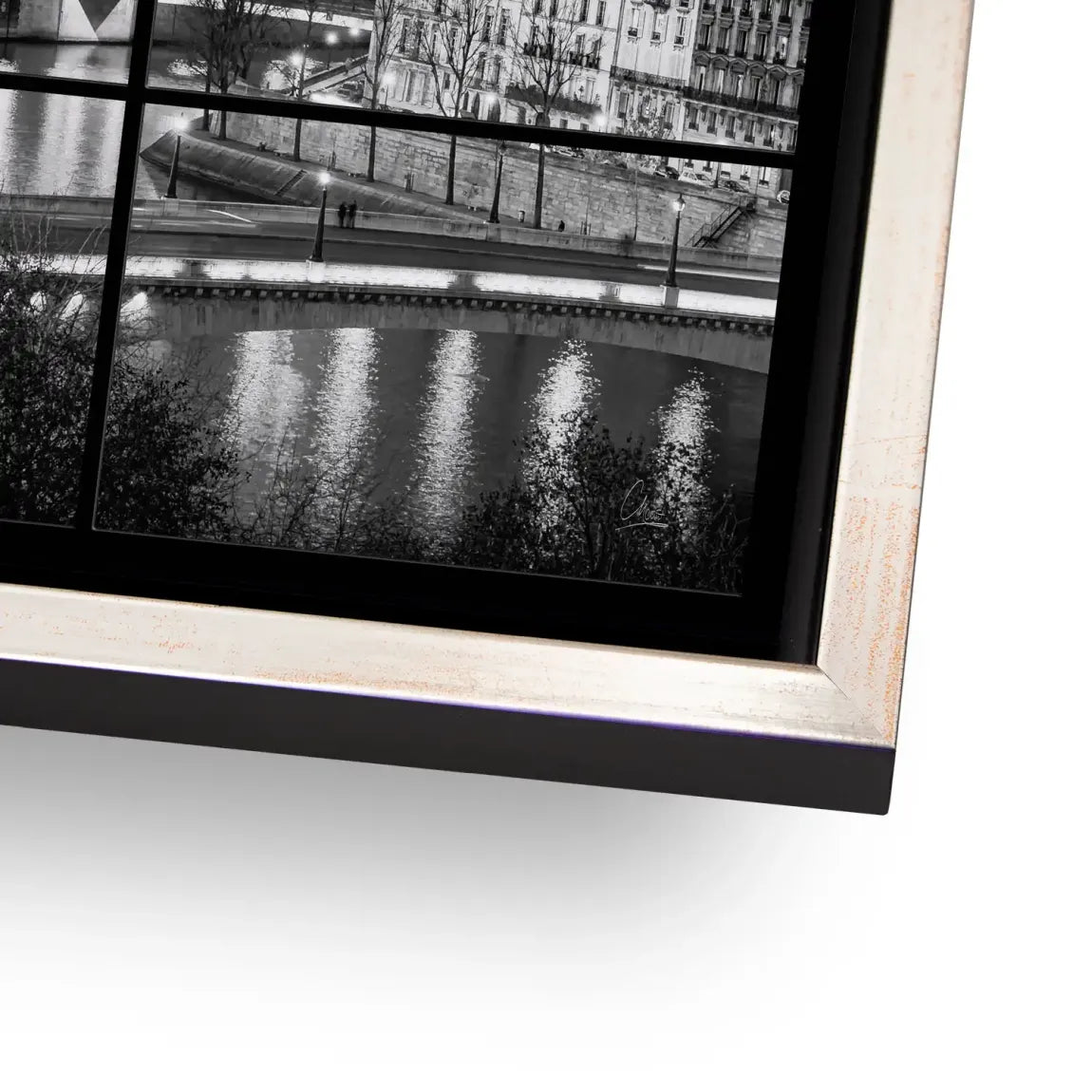 Paris Lights Noir Alu Dibond Bild