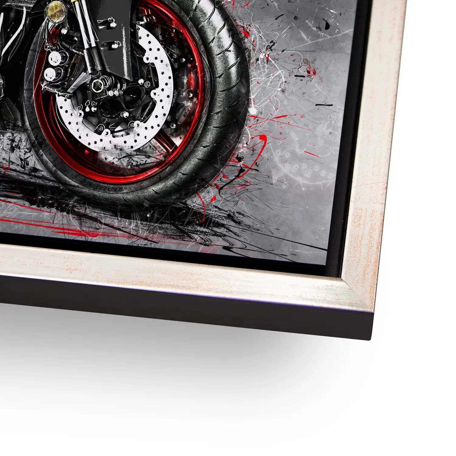 Yamaha R6 Abstrakt Black AluDibond Bild INGALERIE